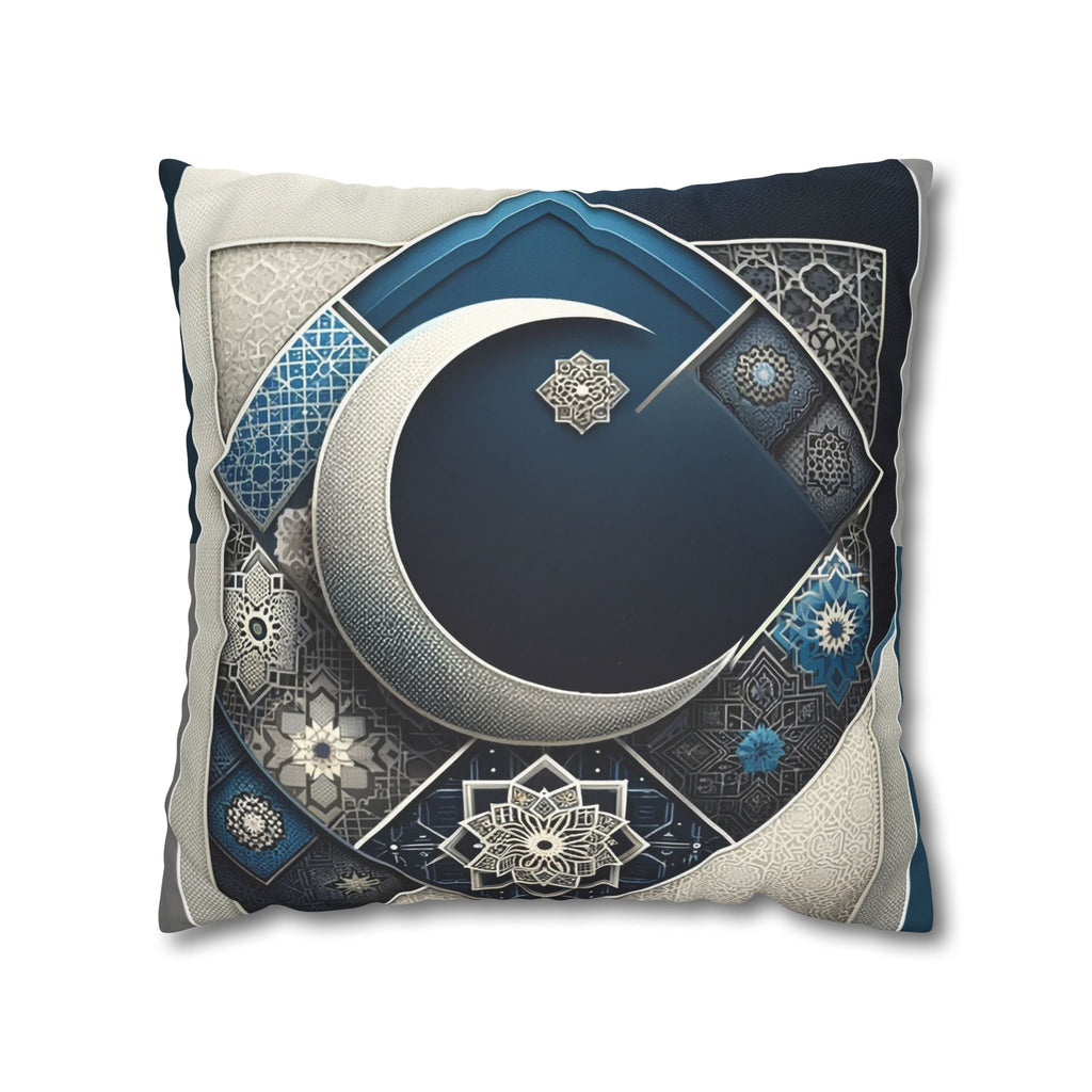 Islamic Art (blue and white) - Suede Square Pillowcase