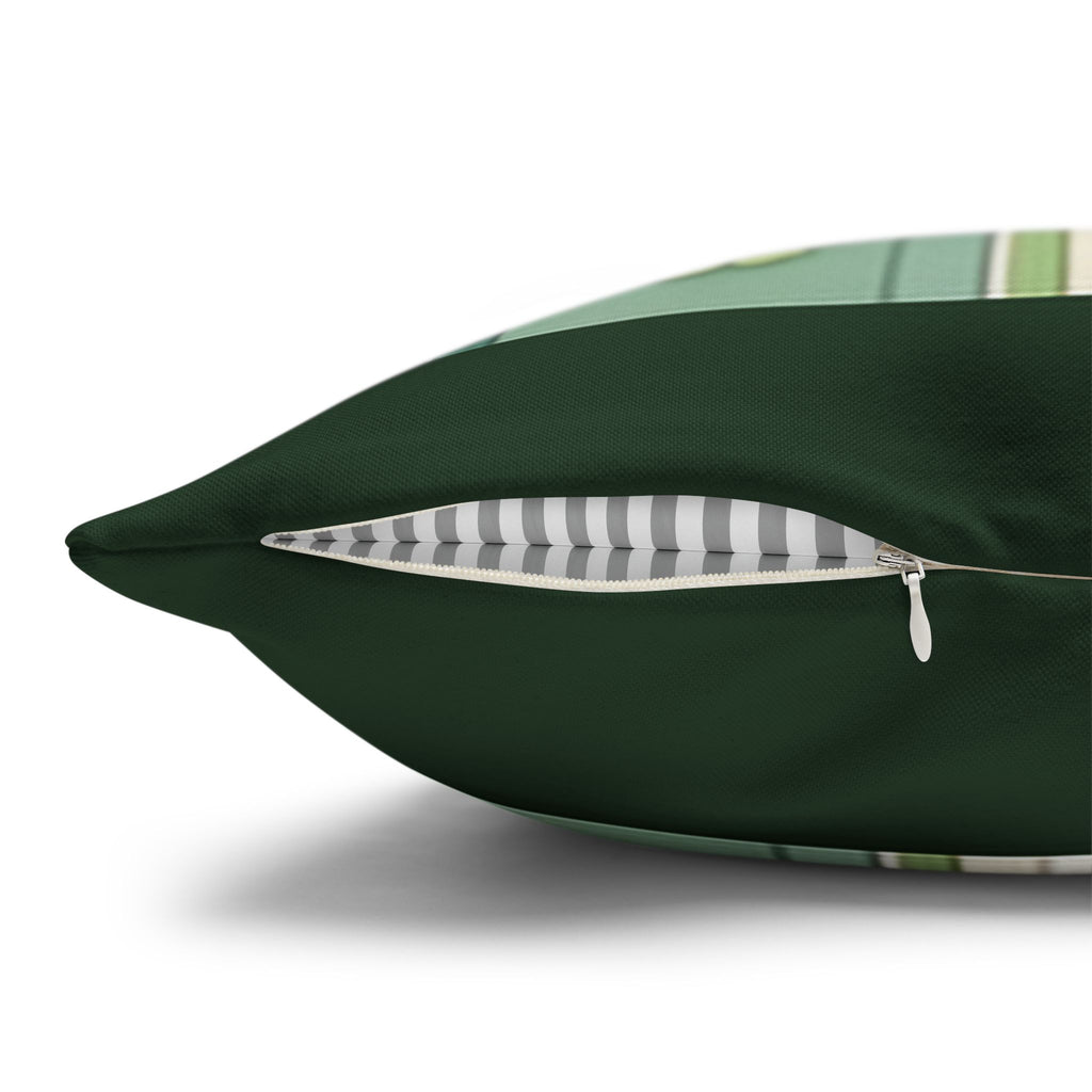 Green & peach coloured lilies - Polyester Square Pillowcase