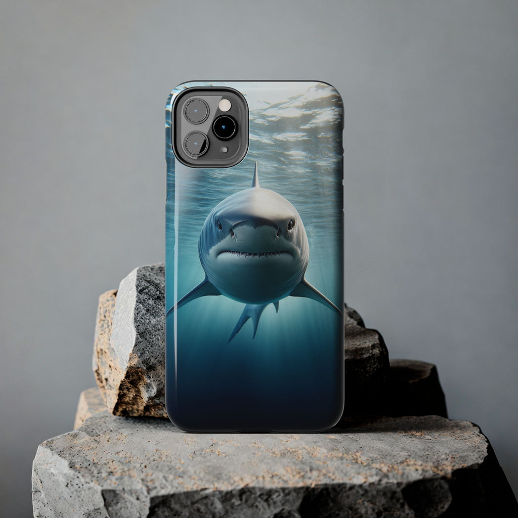 Curious shark - Tough Phone Case