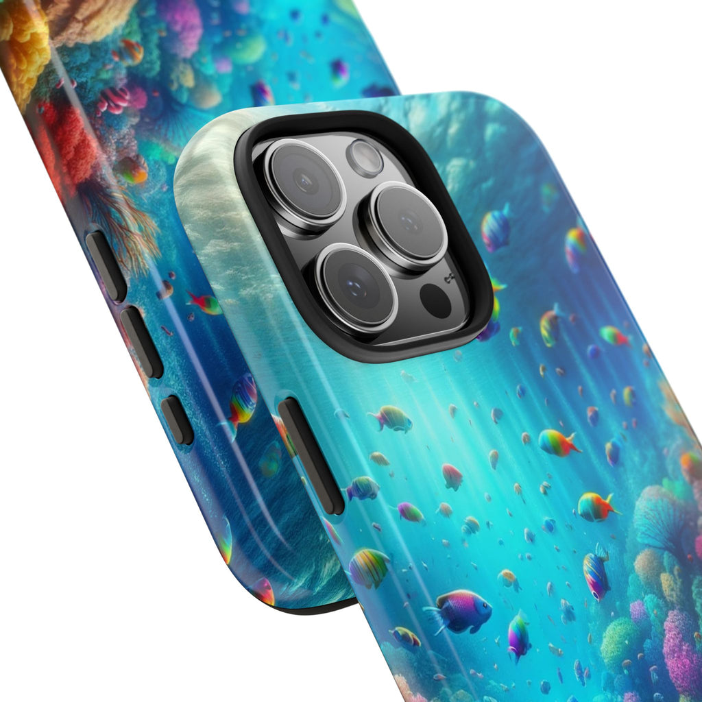 Coloured fish and coral reef - Tough Phone Case