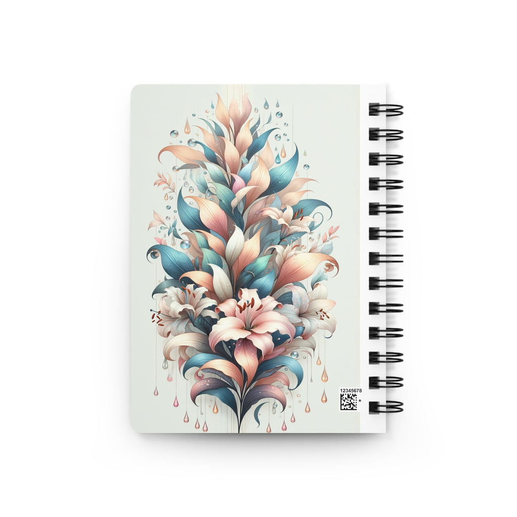 Bouquet of lilies with colourful leaves - Spiral Notebook