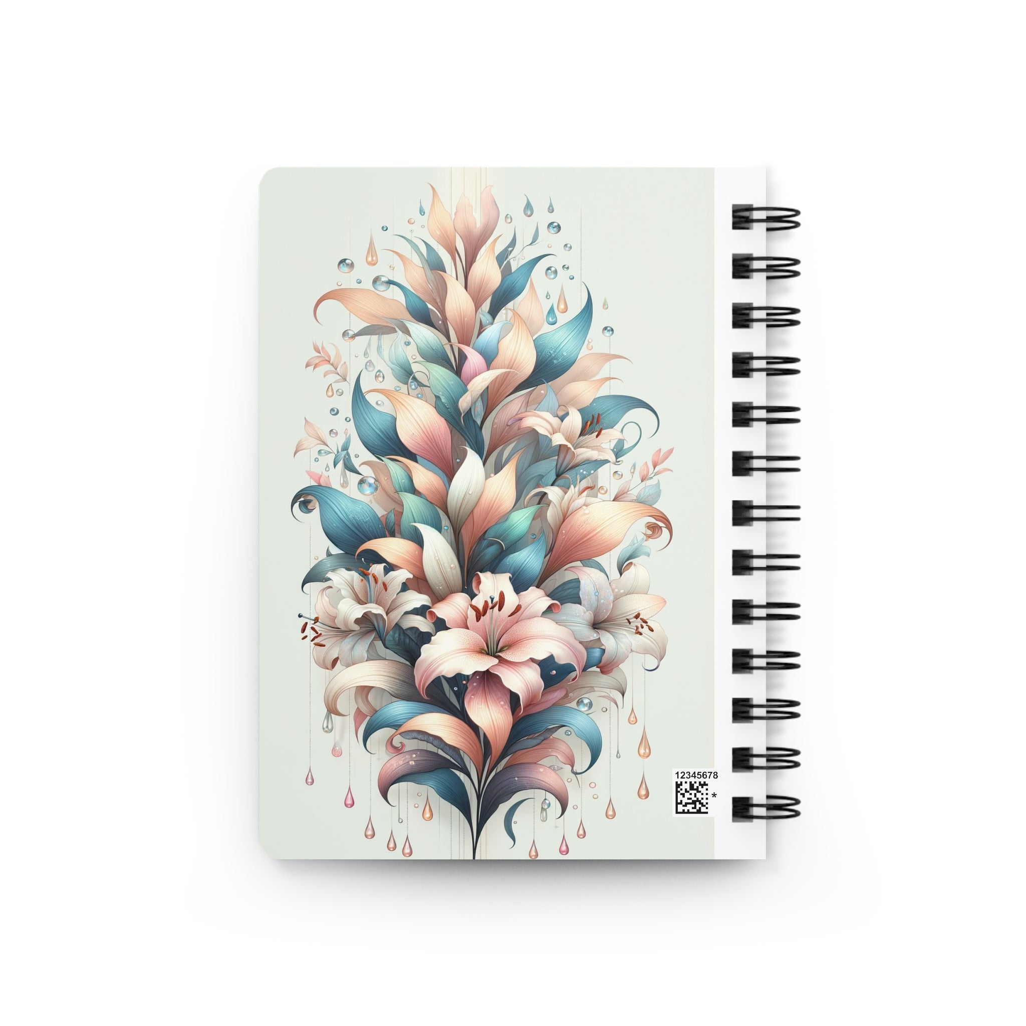 Bouquet of lilies with colourful leaves - Spiral Notebook