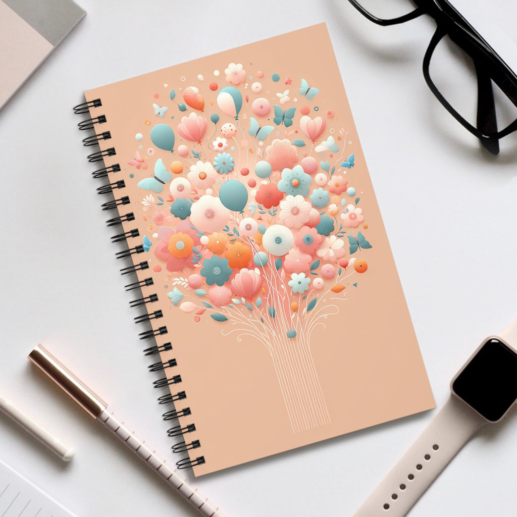 Bouquet of flowers, balloons and butterflies 2 - Spiral Journal (EU)