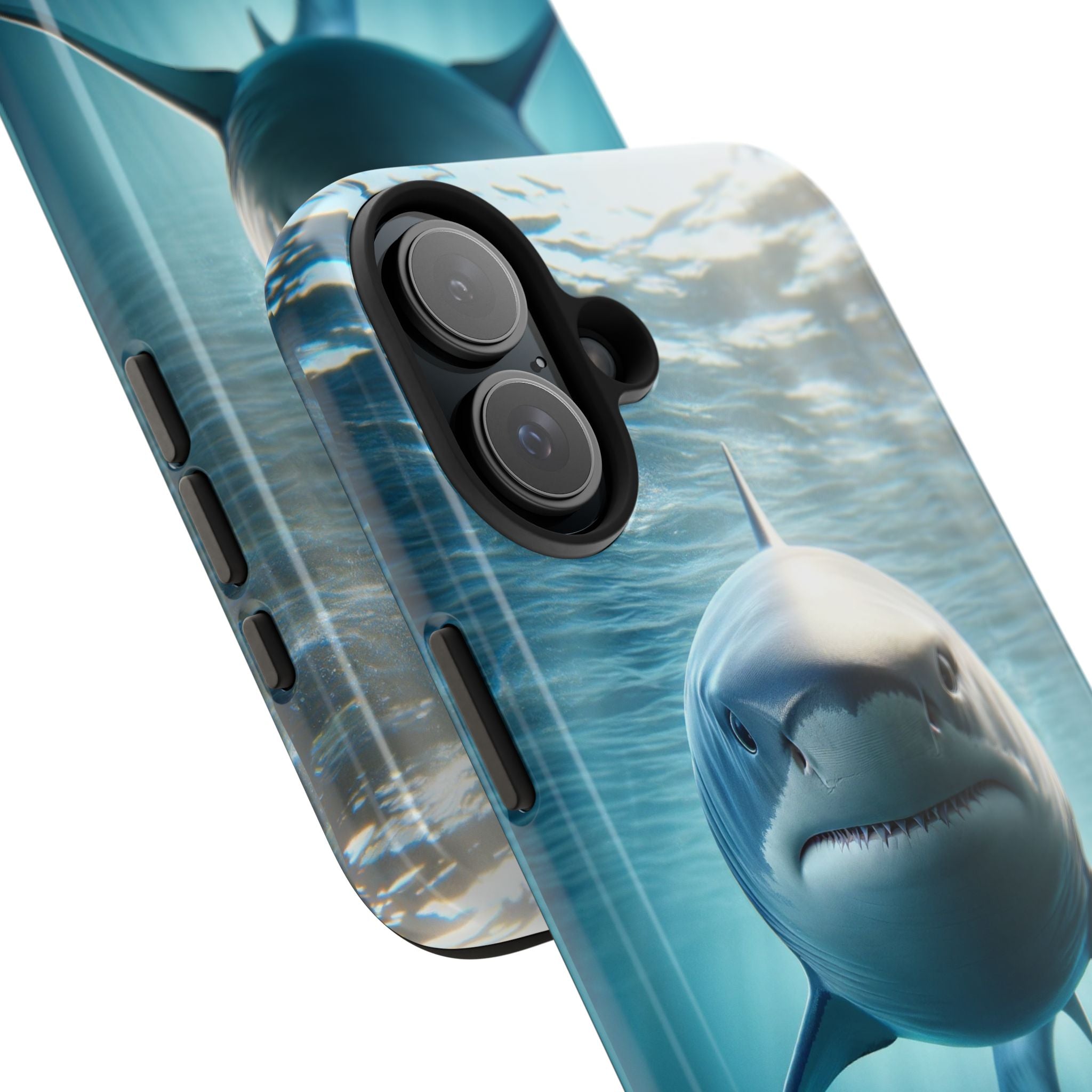 Curious shark - Tough Phone Case