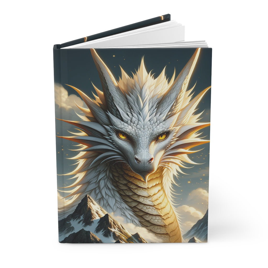 Golden-white dragon - Hardcover Notebook