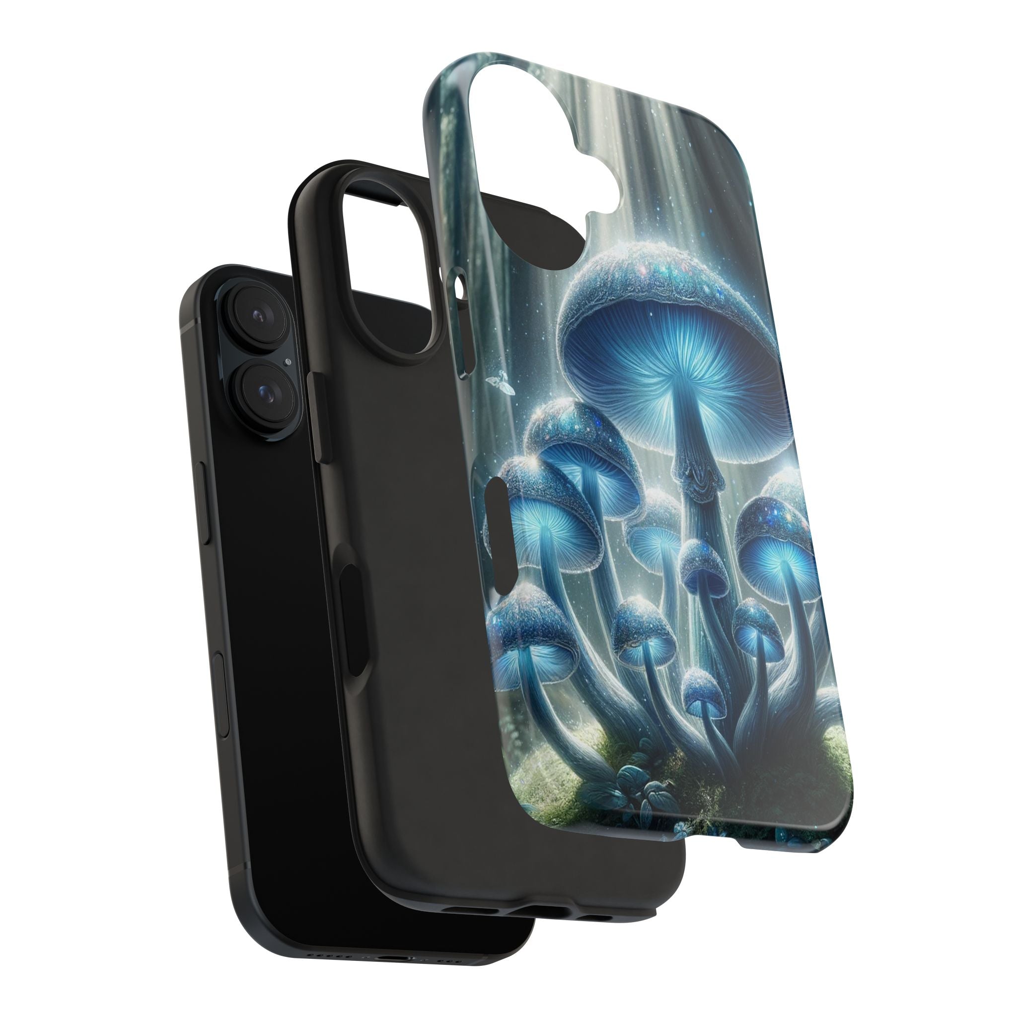 Light blue mushrooms - Tough Phone Case
