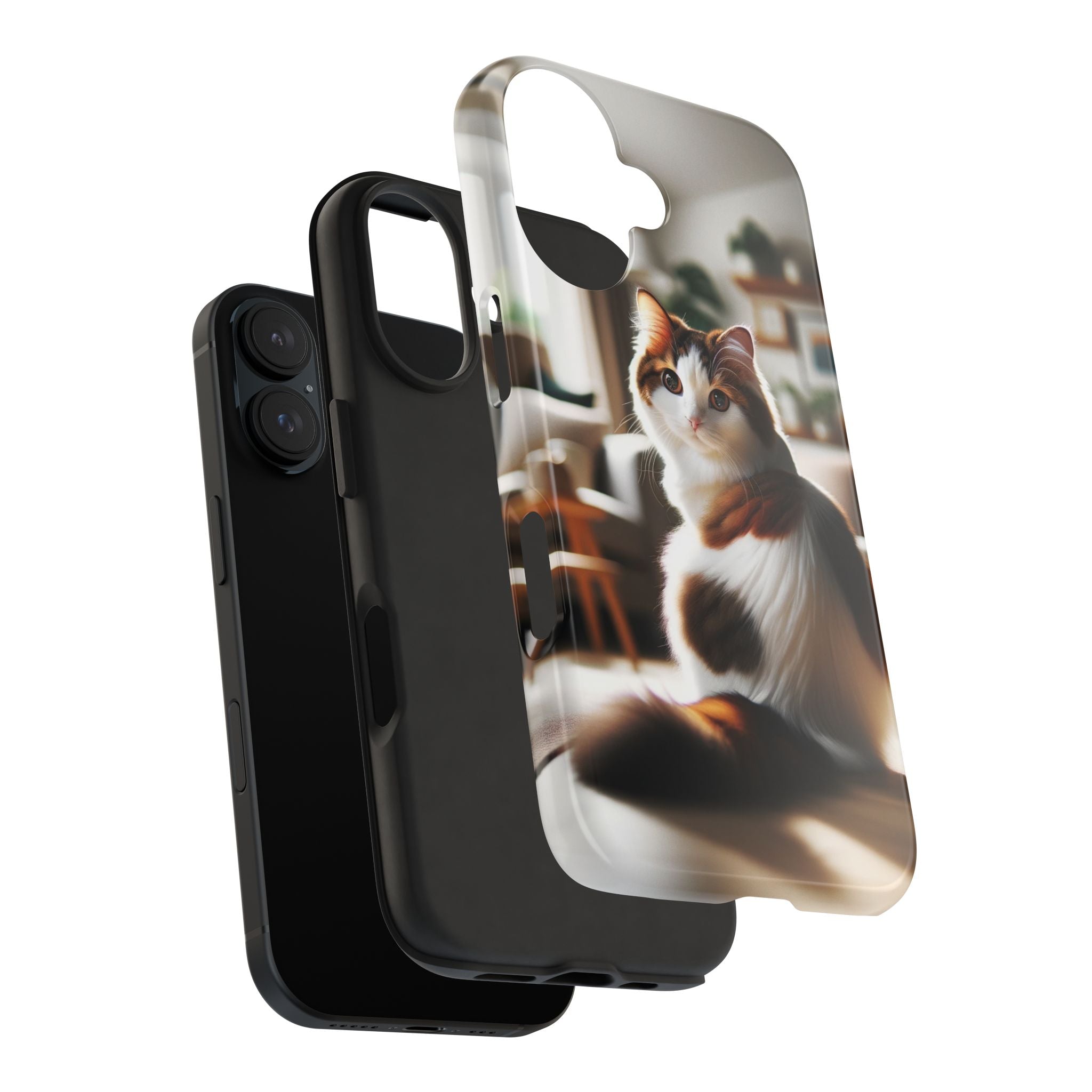White-brown cat - Tough Phone Case