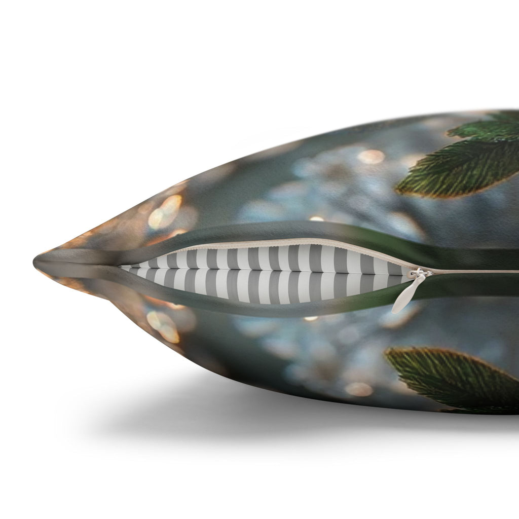 Big silver and white flowers - Suede Square Pillowcase