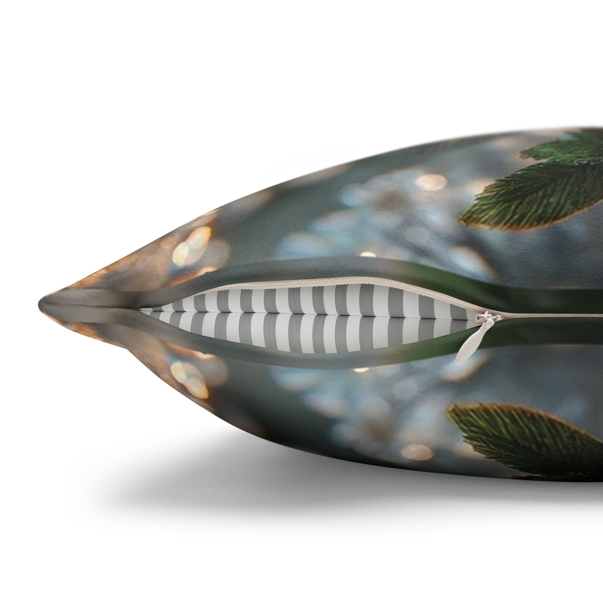 Big silver and white flowers - Suede Square Pillowcase