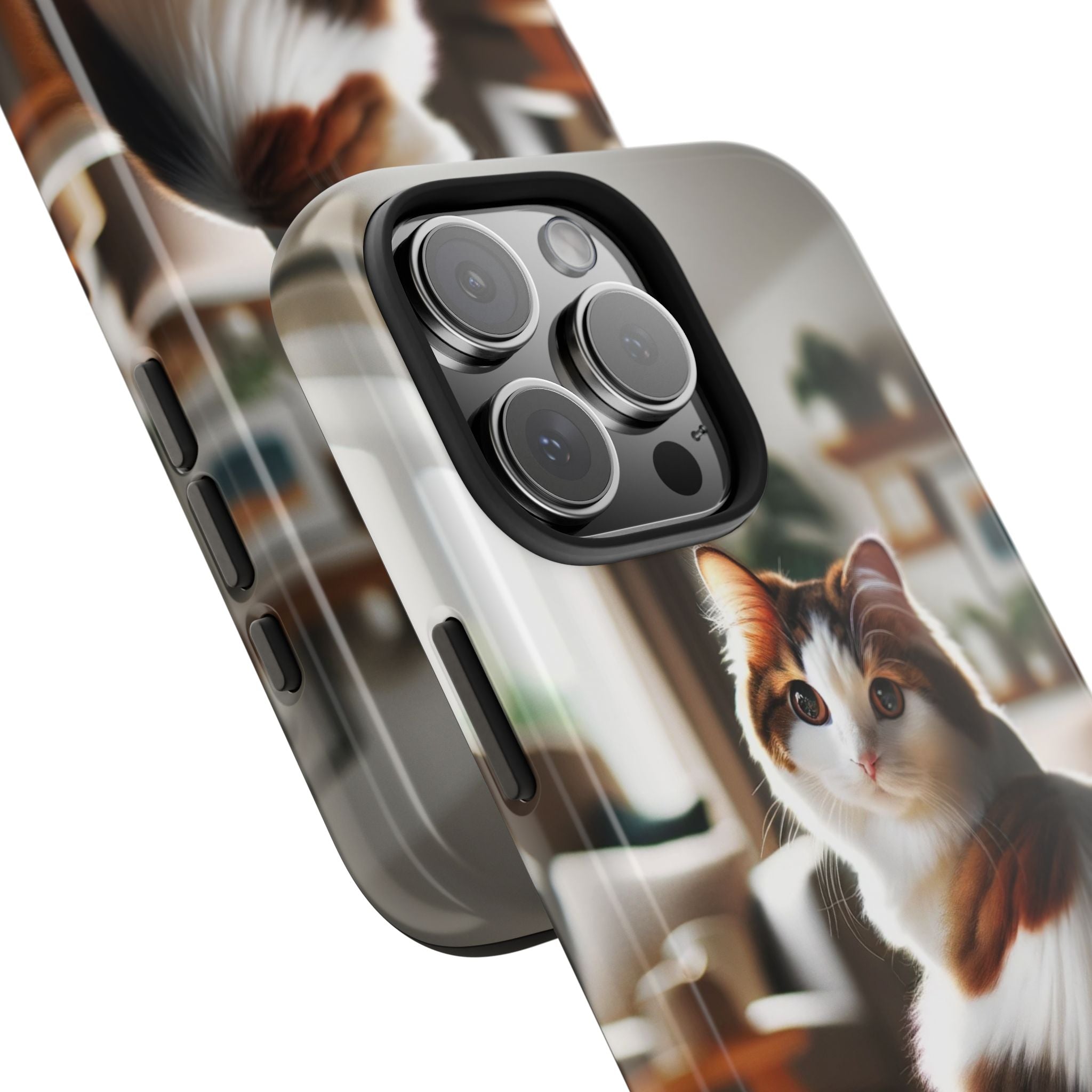 White-brown cat - Tough Phone Case