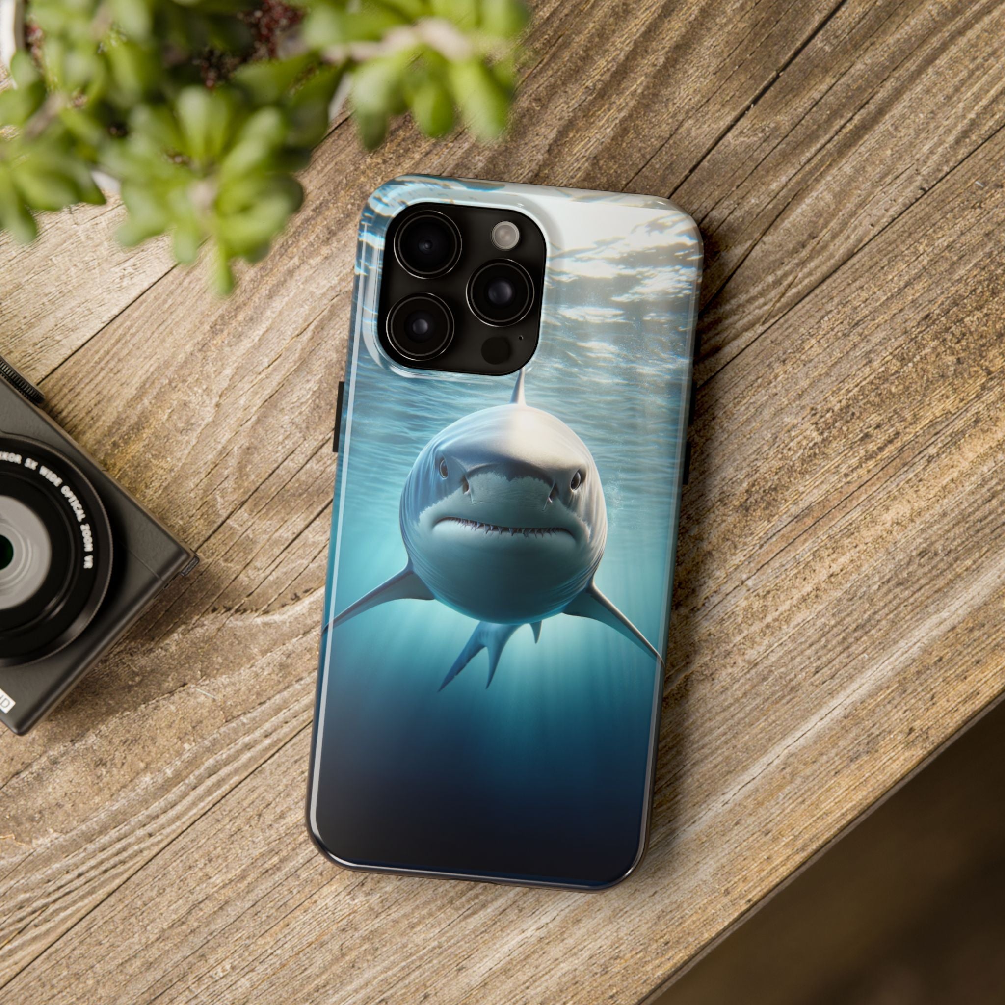 Curious shark - Tough Phone Case