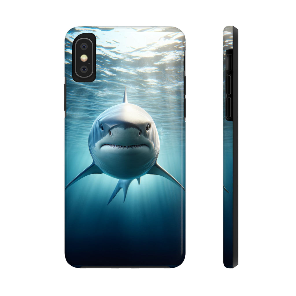 Curious shark - Tough Phone Case