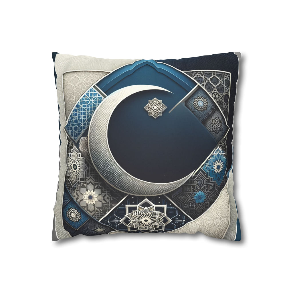 Islamic Art (blue and white) - Suede Square Pillowcase