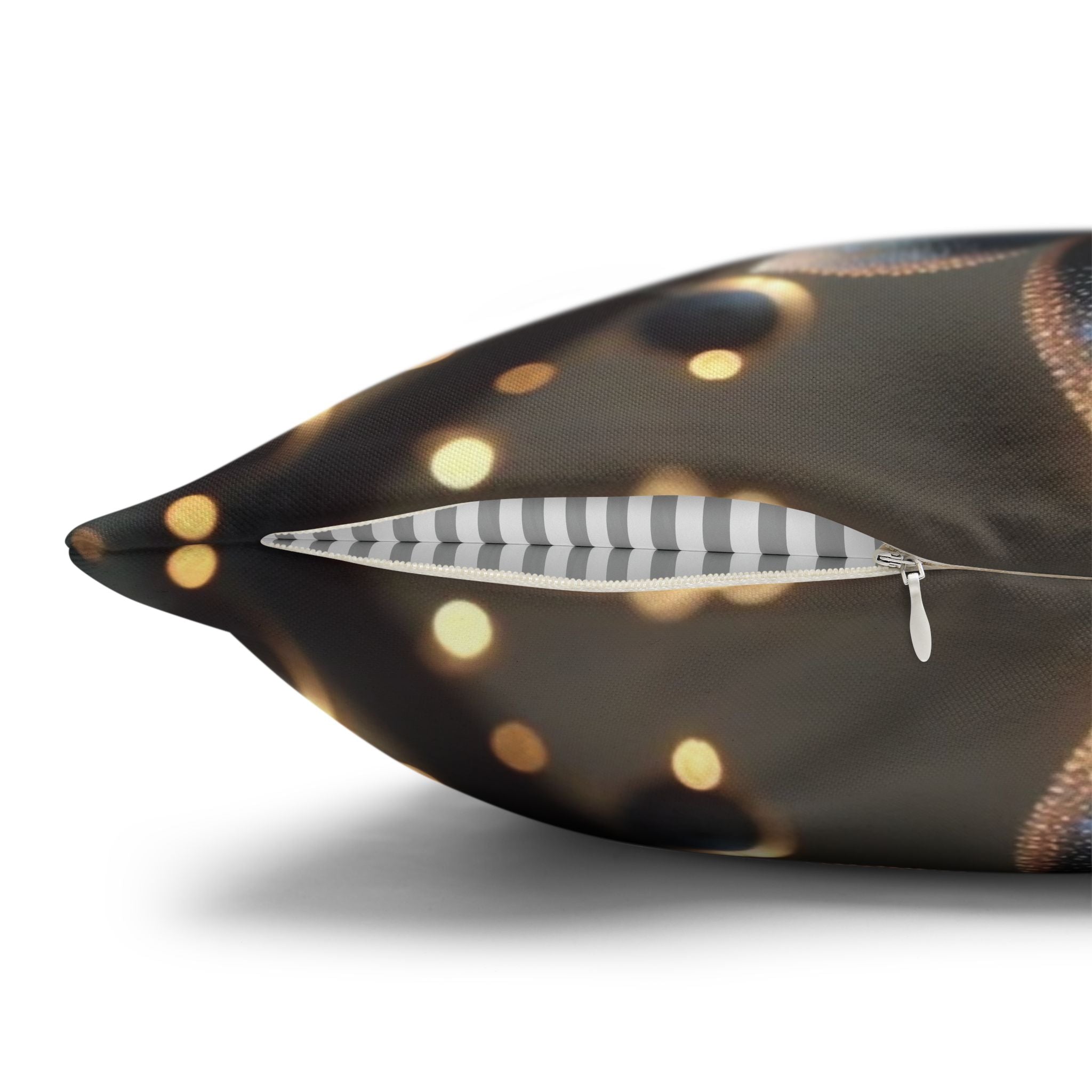 Black diamond flowers (3) - Polyester Square Pillowcase