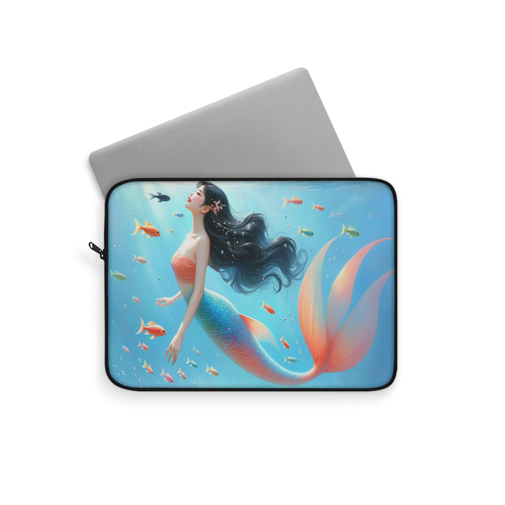 Mermaid with black hair - Laptop Sleeve