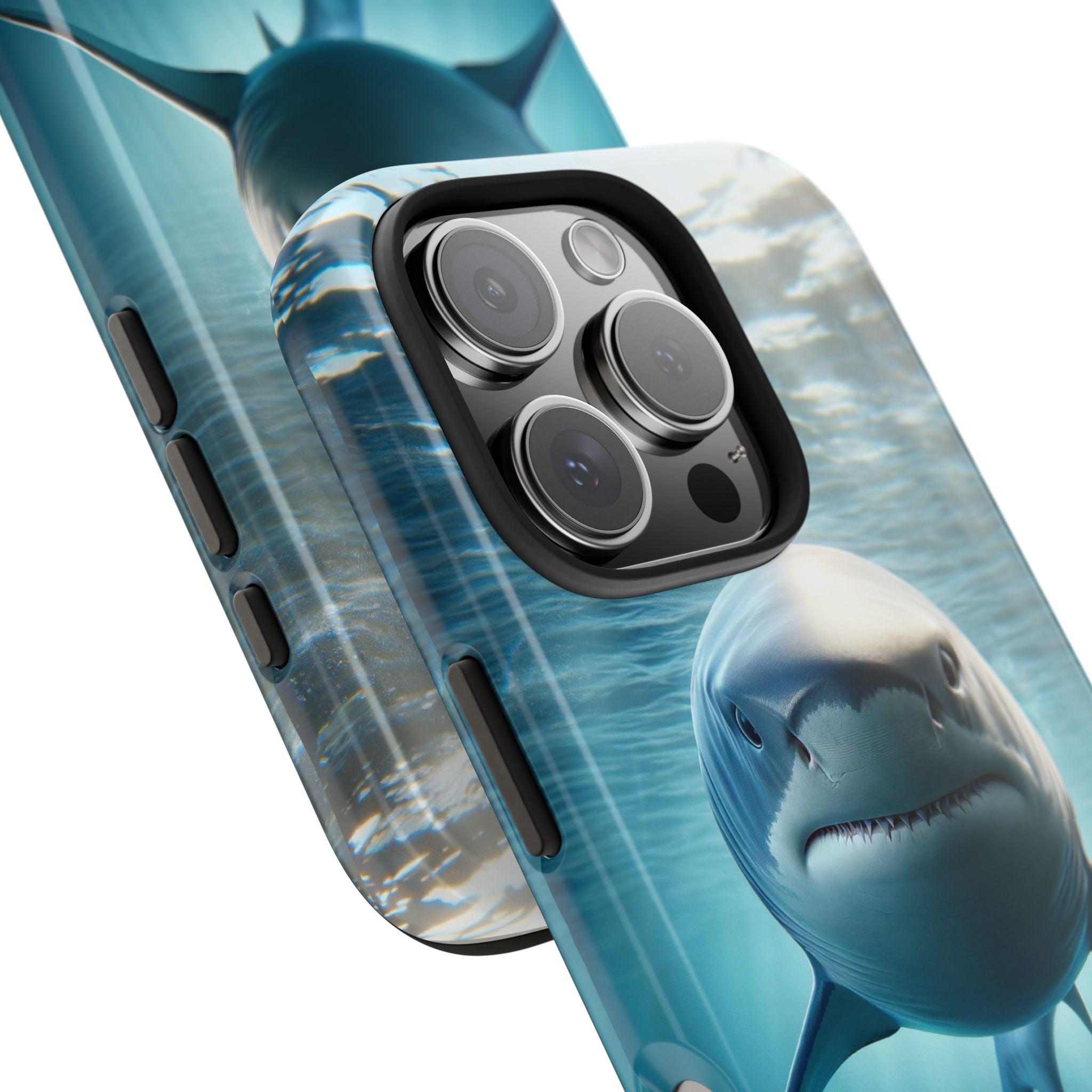 Curious shark - Tough Phone Case