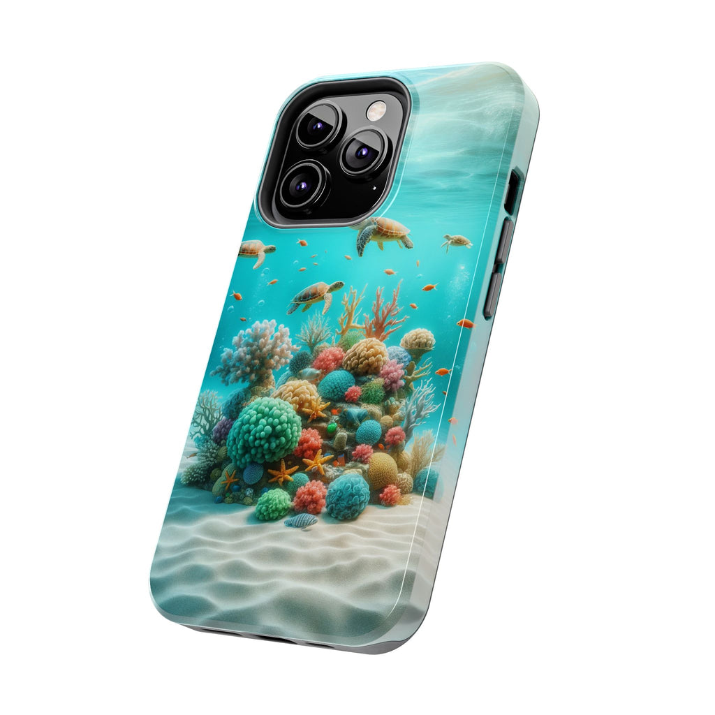 Phone Cases - Turtles on Coral Reef Design