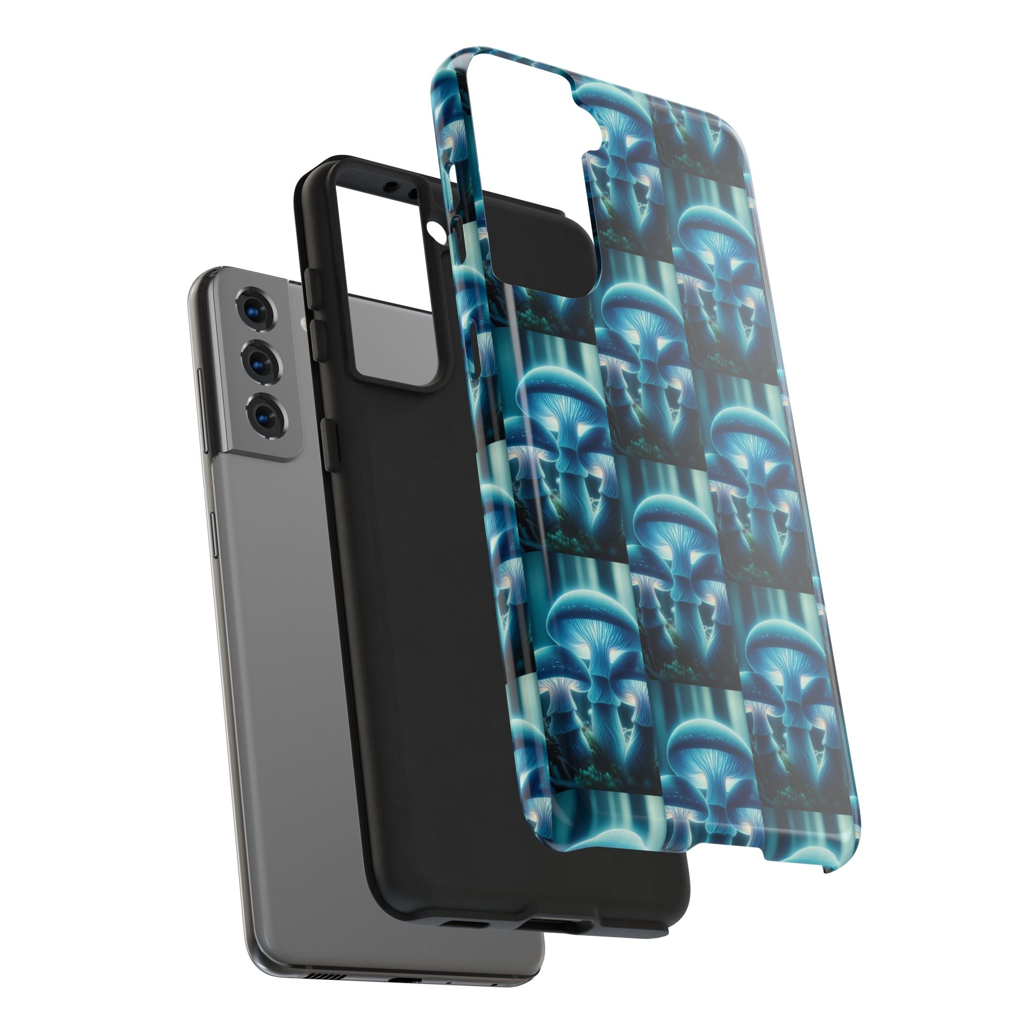 Blue Mushrooms - Tough Phone Case