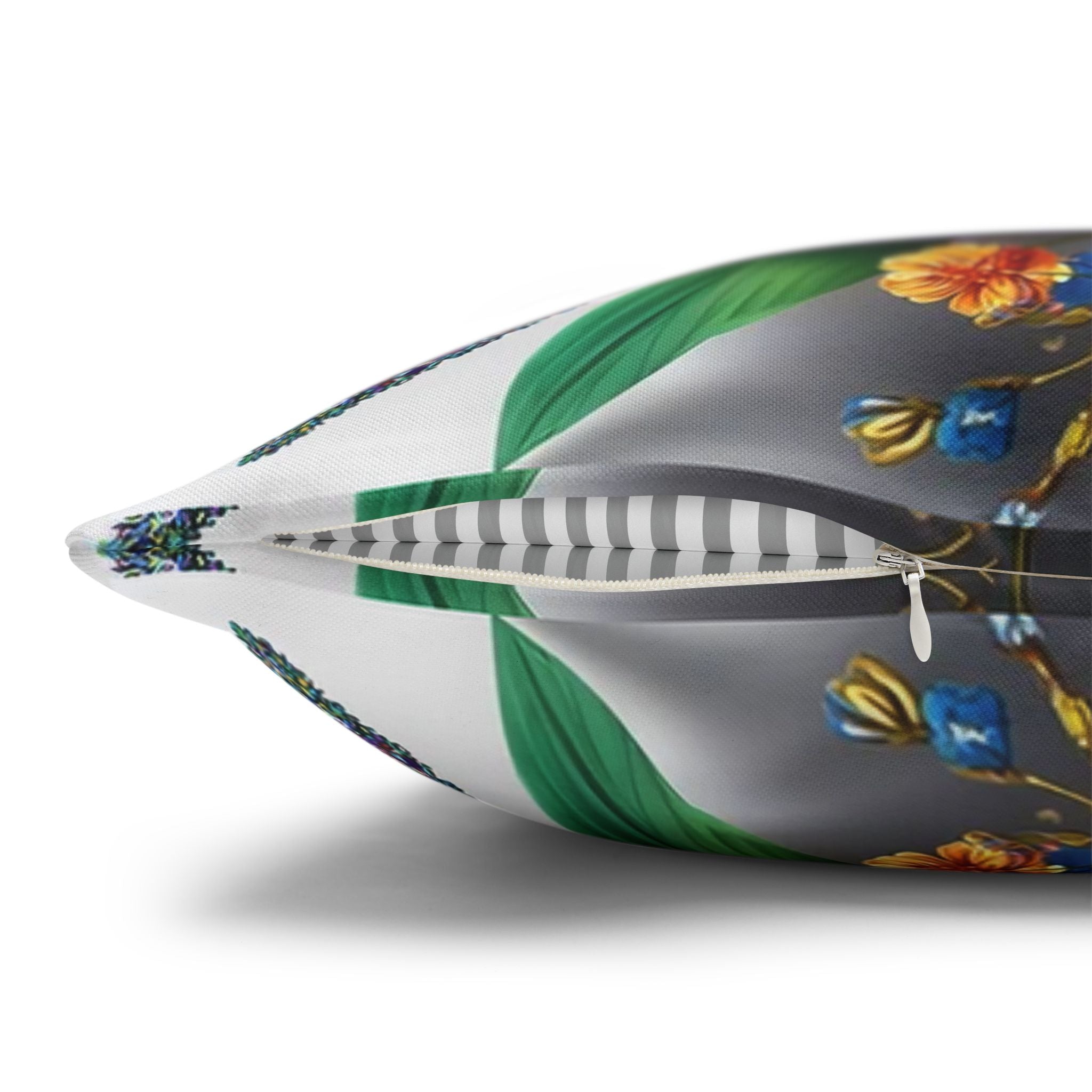 Colourful Bouquet (with diamonds) - Polyester Square Pillowcase