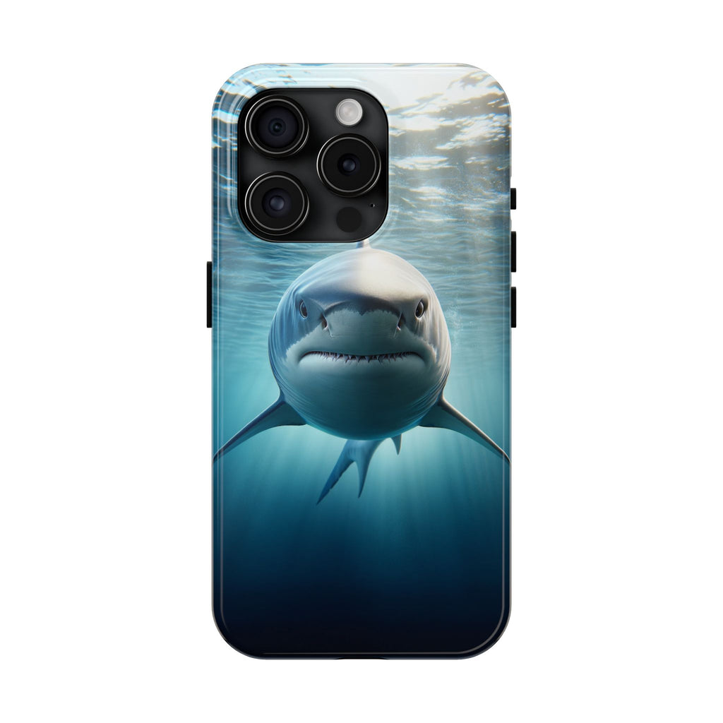 Curious shark - Tough Phone Case