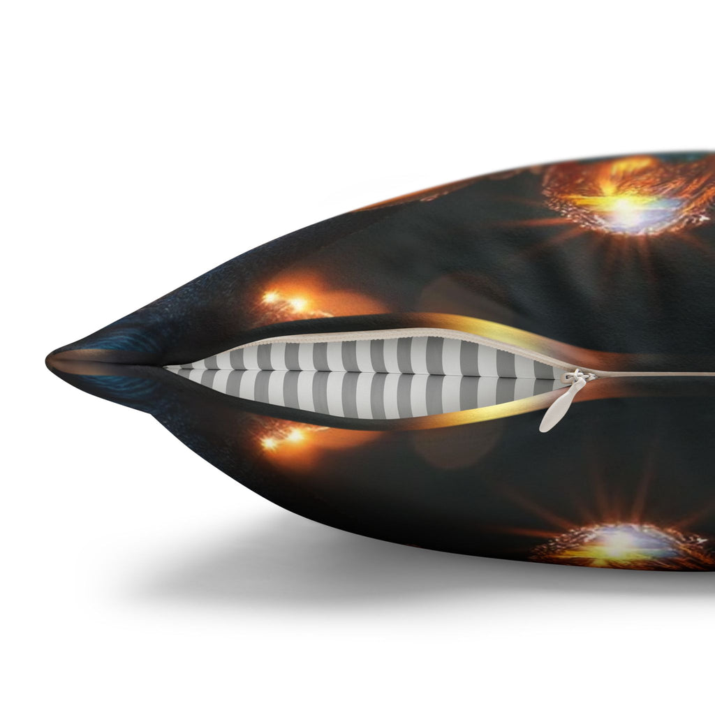 Yellow diamond flowers (2) - Suede Square Pillowcase