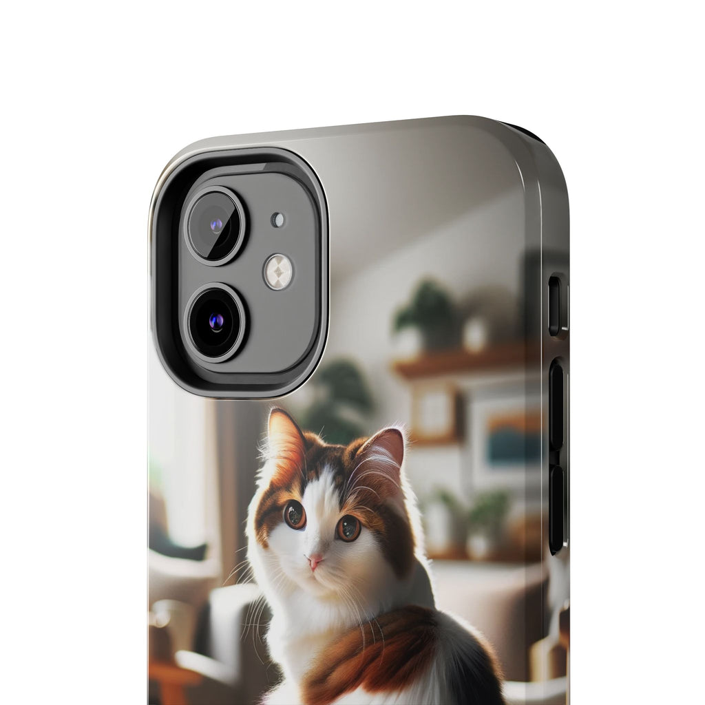 White-brown cat - Tough Phone Case