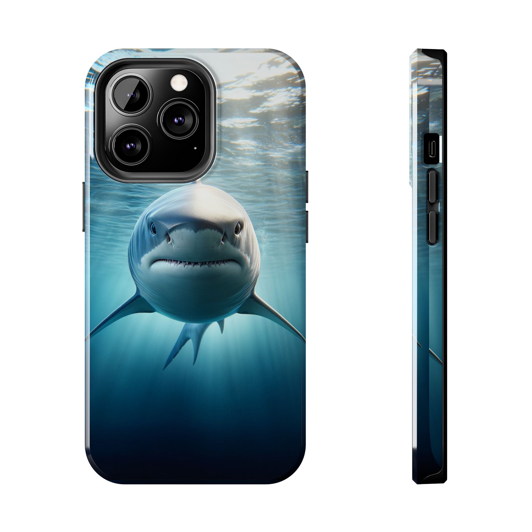Curious shark - Tough Phone Case