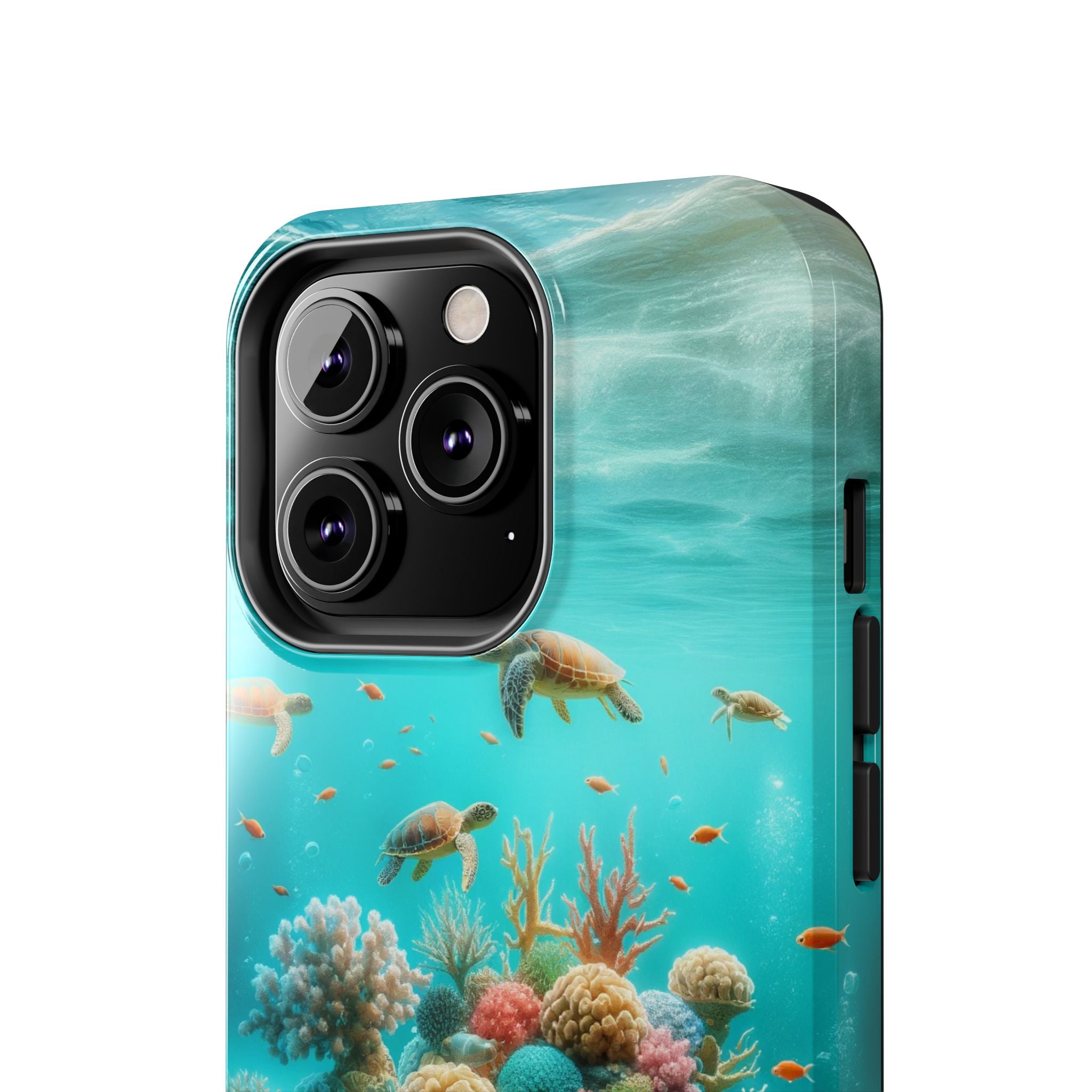 Phone Cases - Turtles on Coral Reef Design
