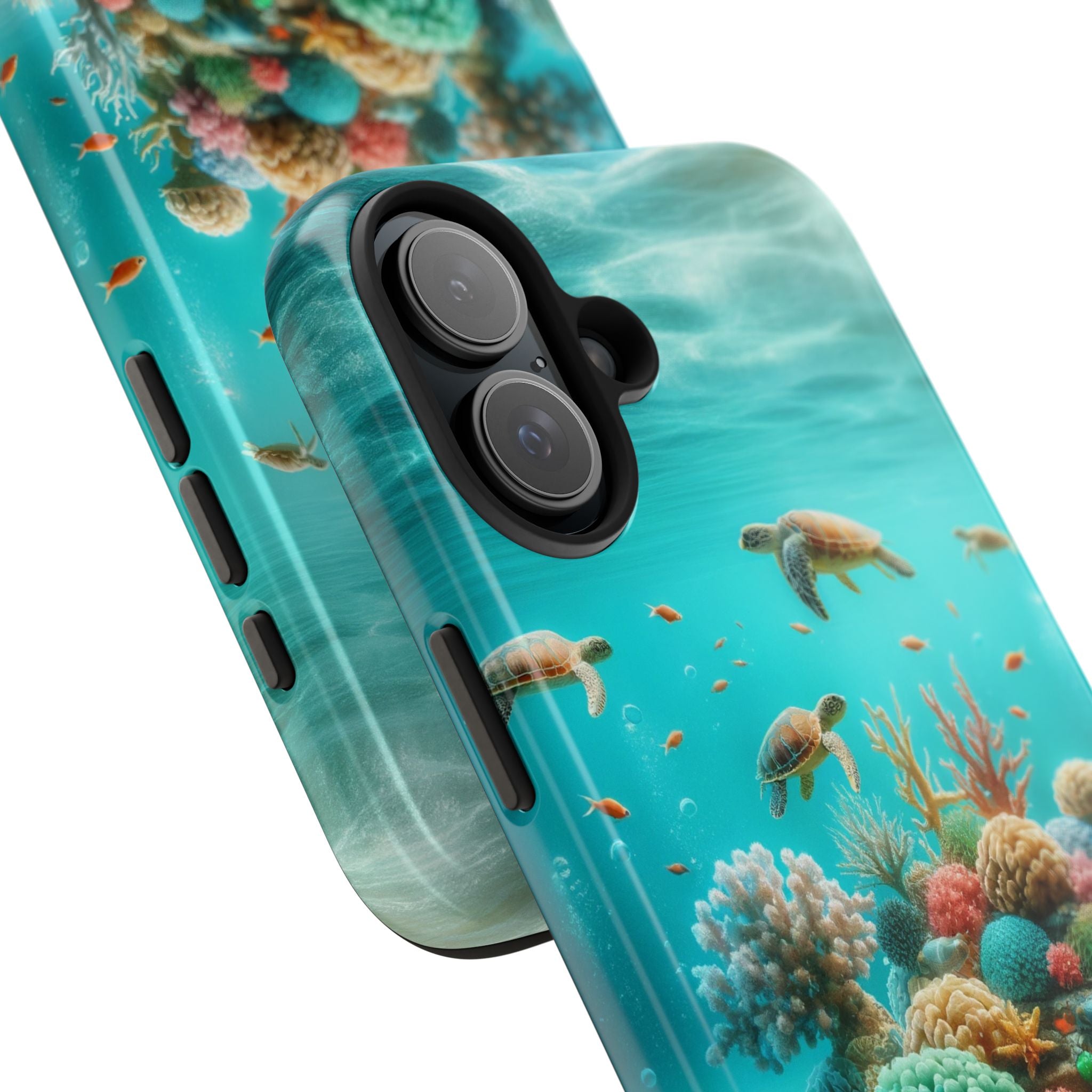 Phone Cases - Turtles on Coral Reef Design