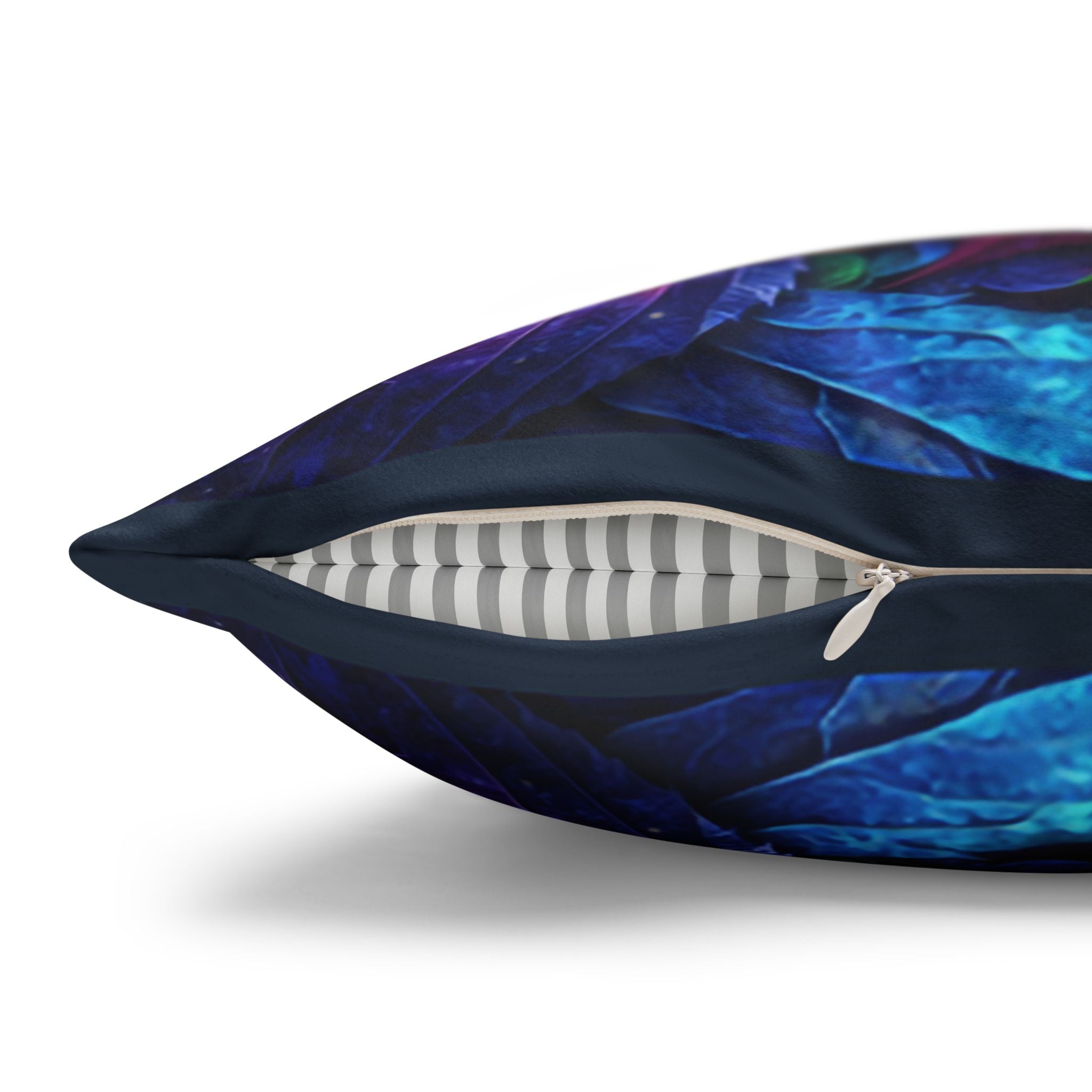 Magical leaves (blue light) - Suede Square Pillowcase