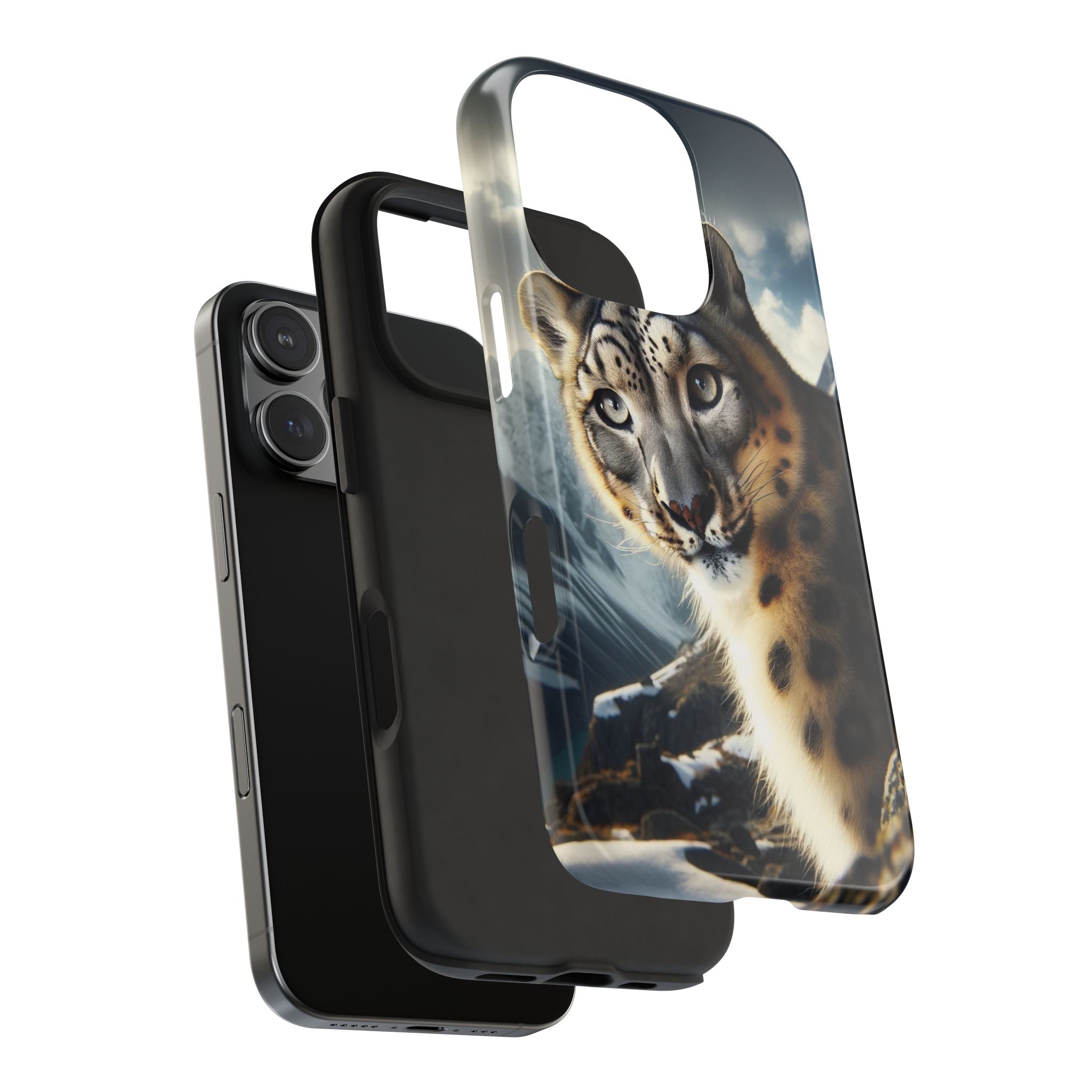 Curious Snow Leopard - Tough Phone Case