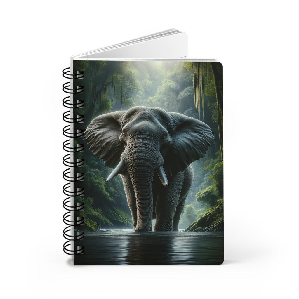 Elephant in the water - Spiral Notebook