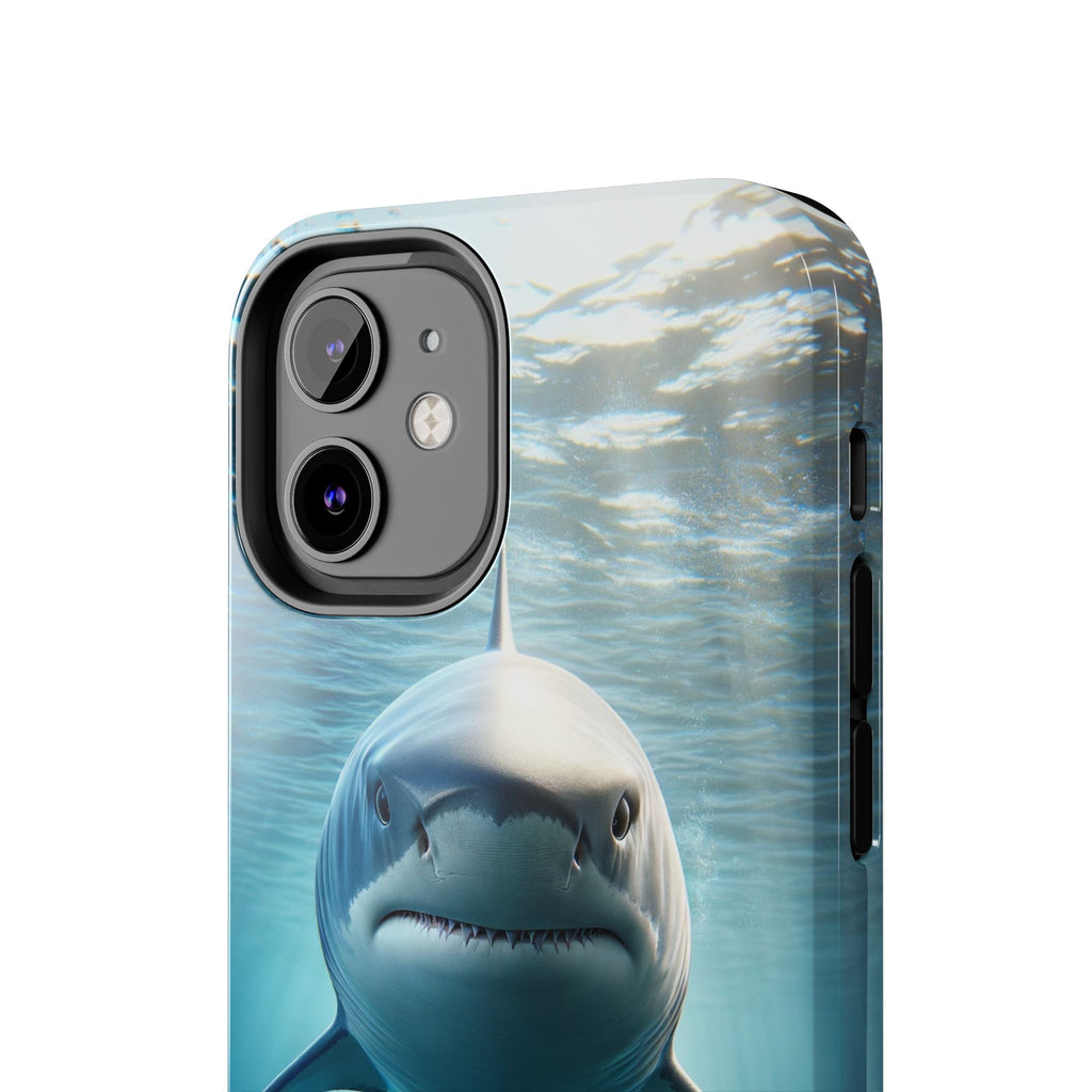 Curious shark - Tough Phone Case