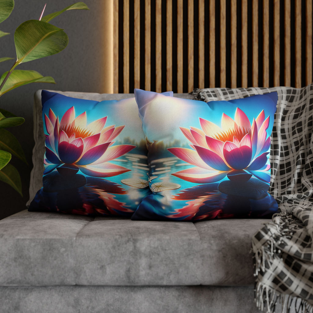 Big lotus flower - Polyester Square Pillowcase