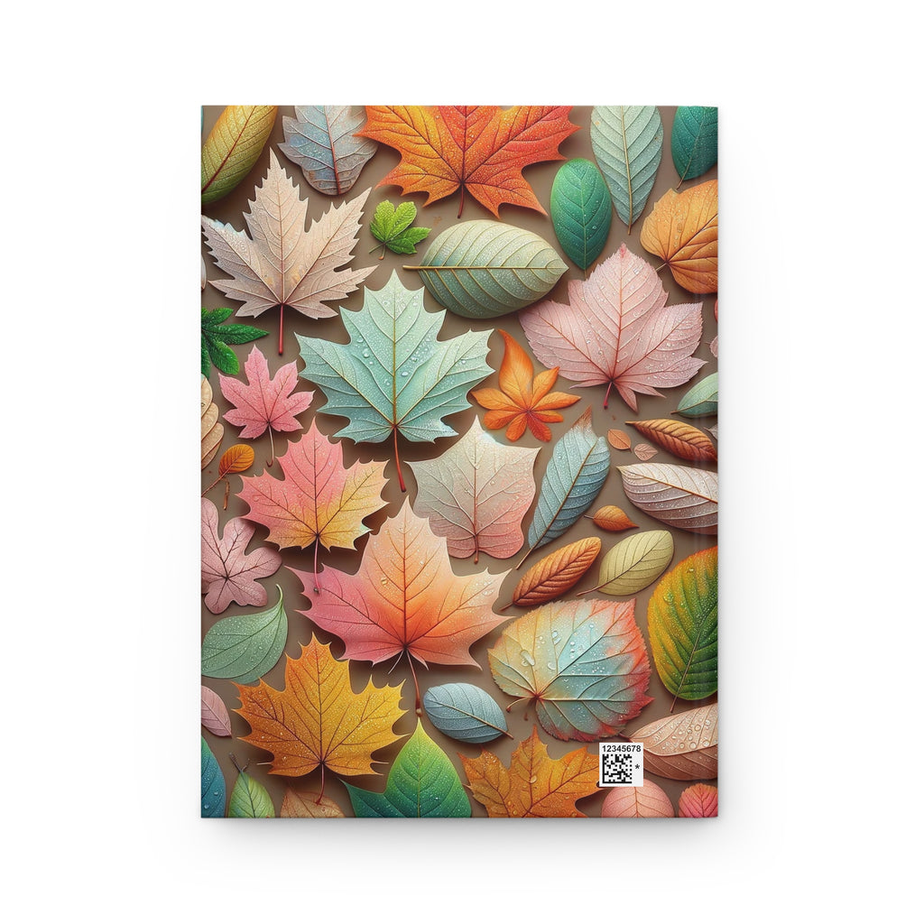 Pastel coloured leaves 2 - Hardcover Notebook