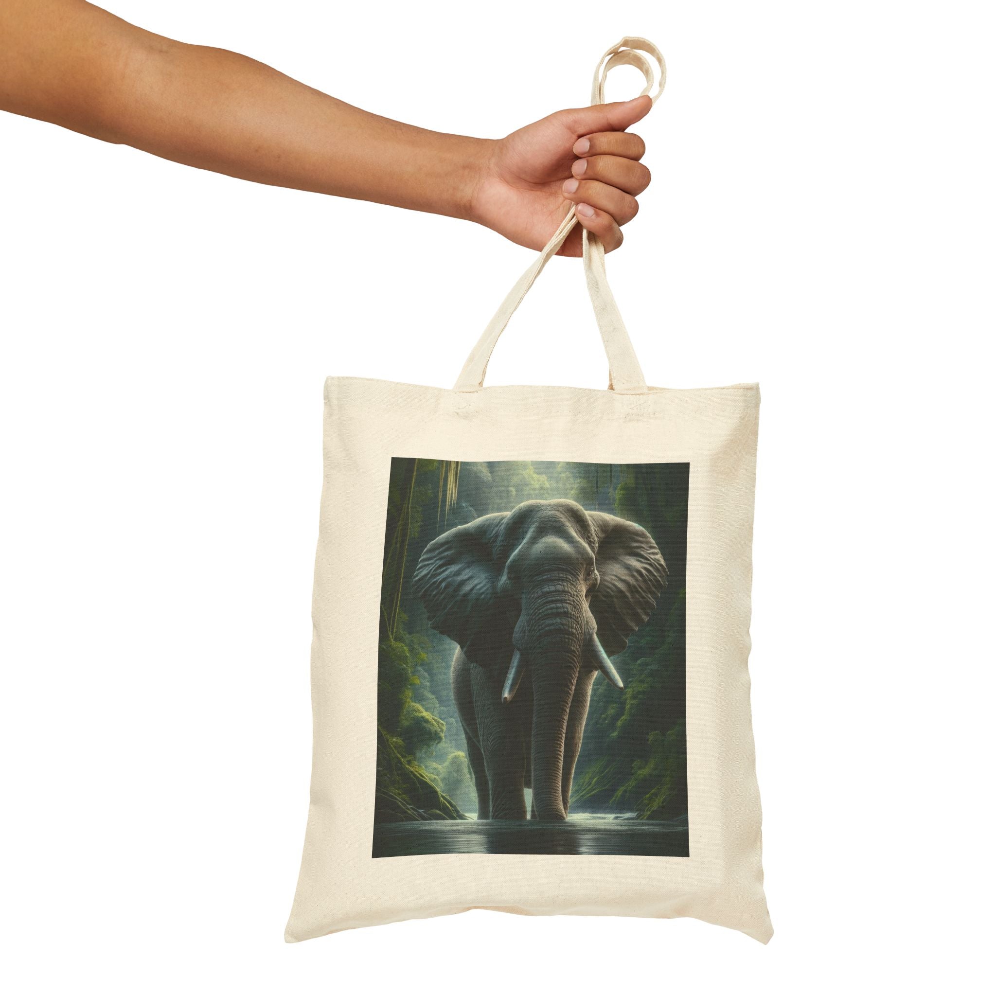 Nature-Inspired Elephant Tote Bag, Eco-Friendly Bag, Animal Lover Gift, Reusable Shopping Tote, Sustainable Canvas Bag