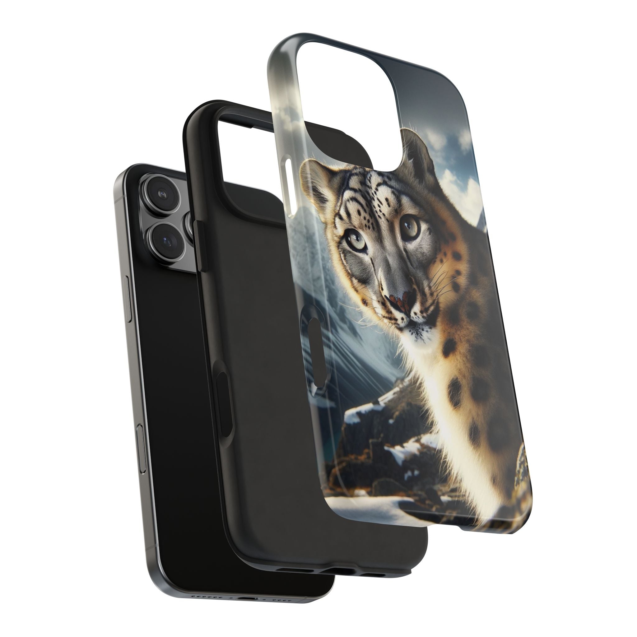 Curious Snow Leopard - Tough Phone Case