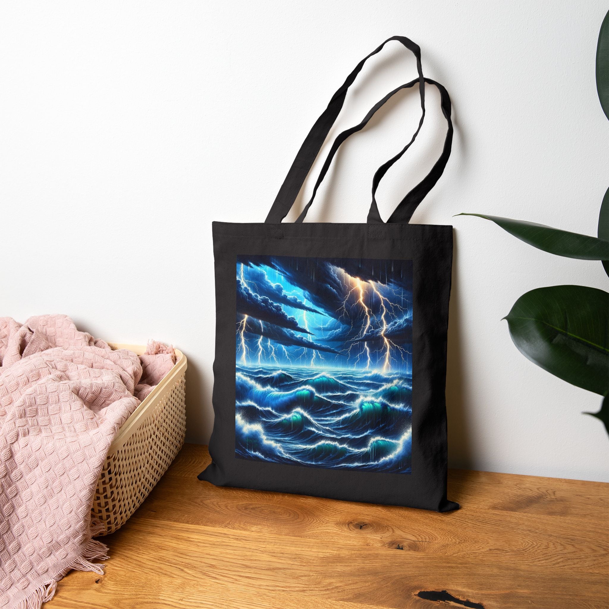 Stormy Ocean - Cotton Canvas Tote Bag