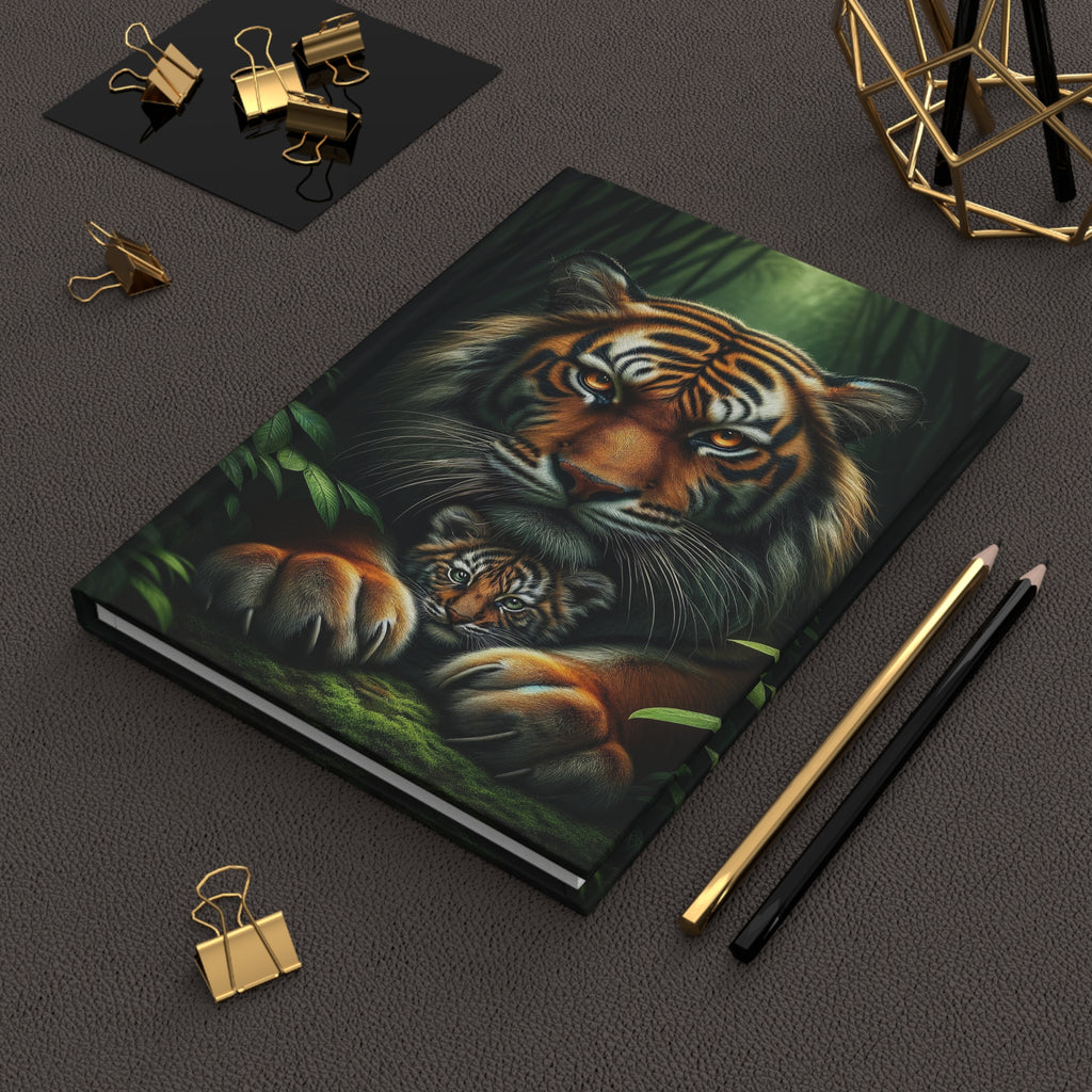 Tigers in the jungle - Hardcover Notebook