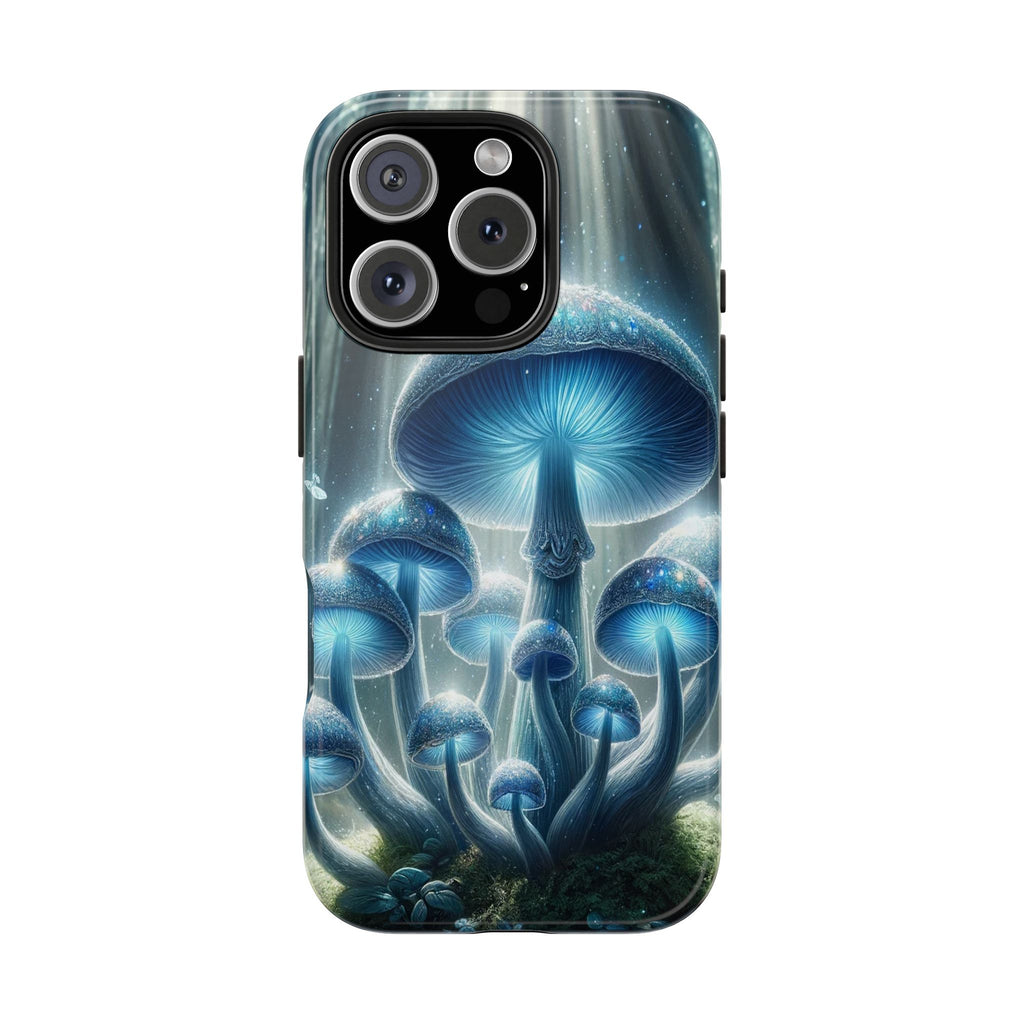 Light blue mushrooms - Tough Phone Case