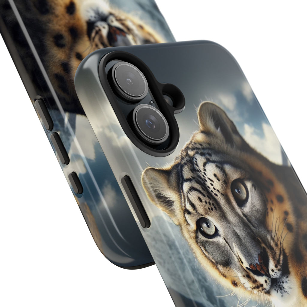 Curious Snow Leopard - Tough Phone Case