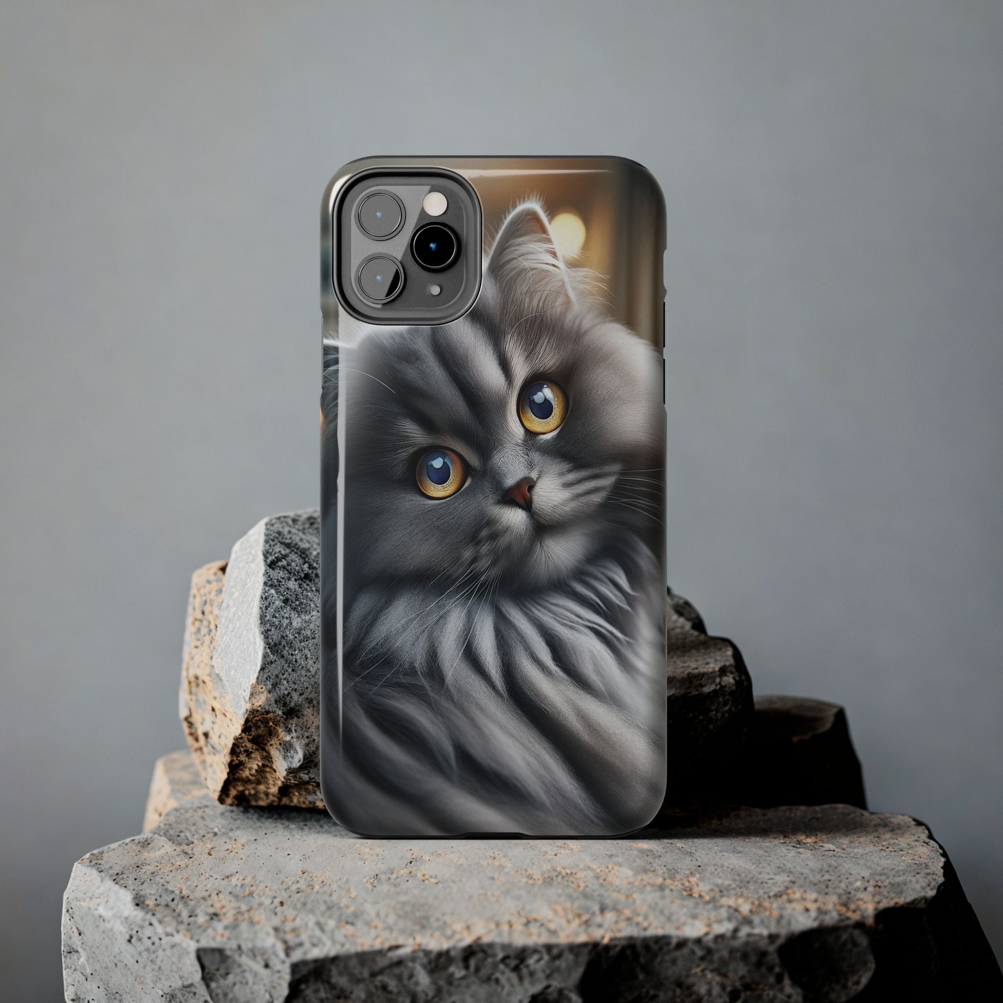 Grey cat - Tough Phone Case