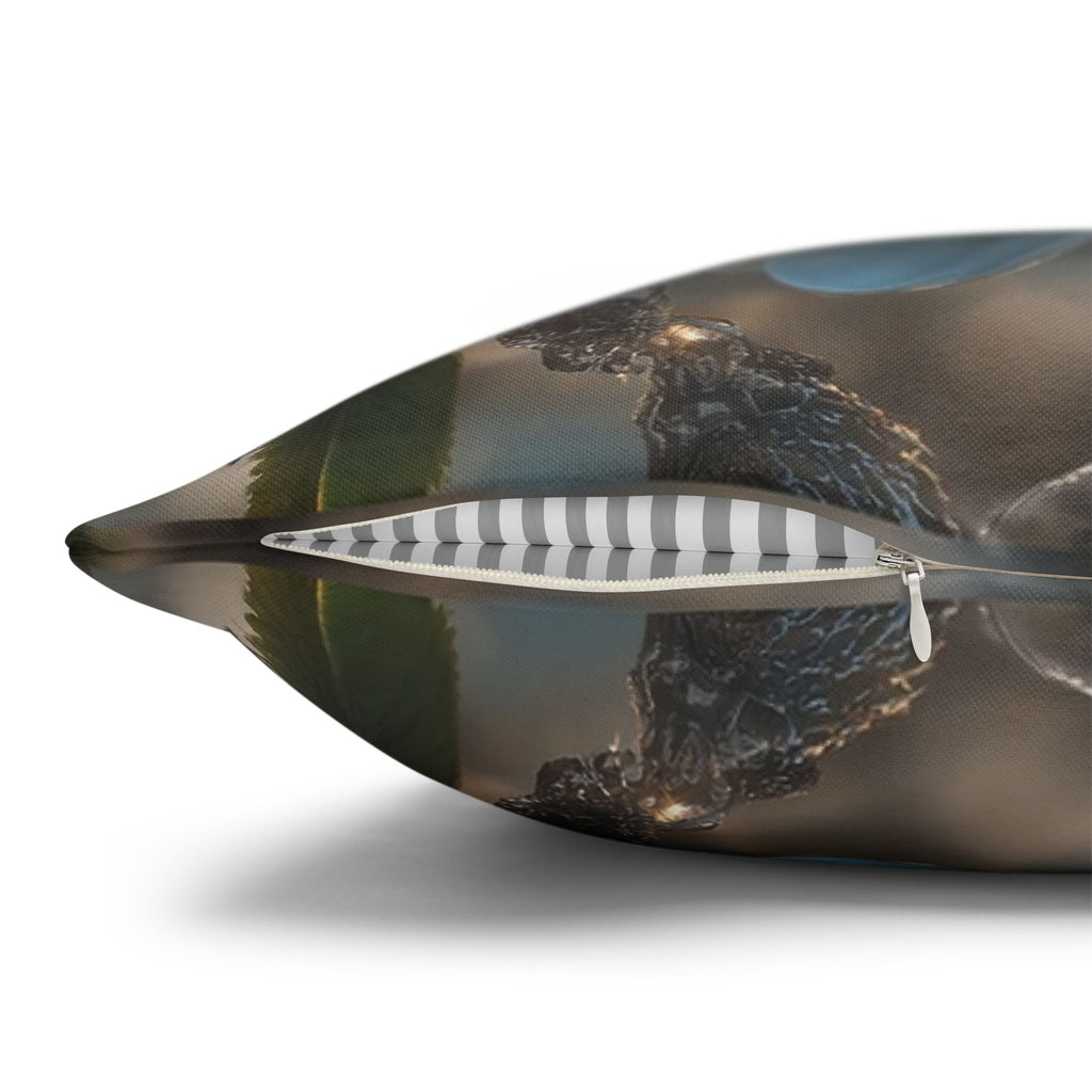 Small white flowers - Polyester Square Pillowcase