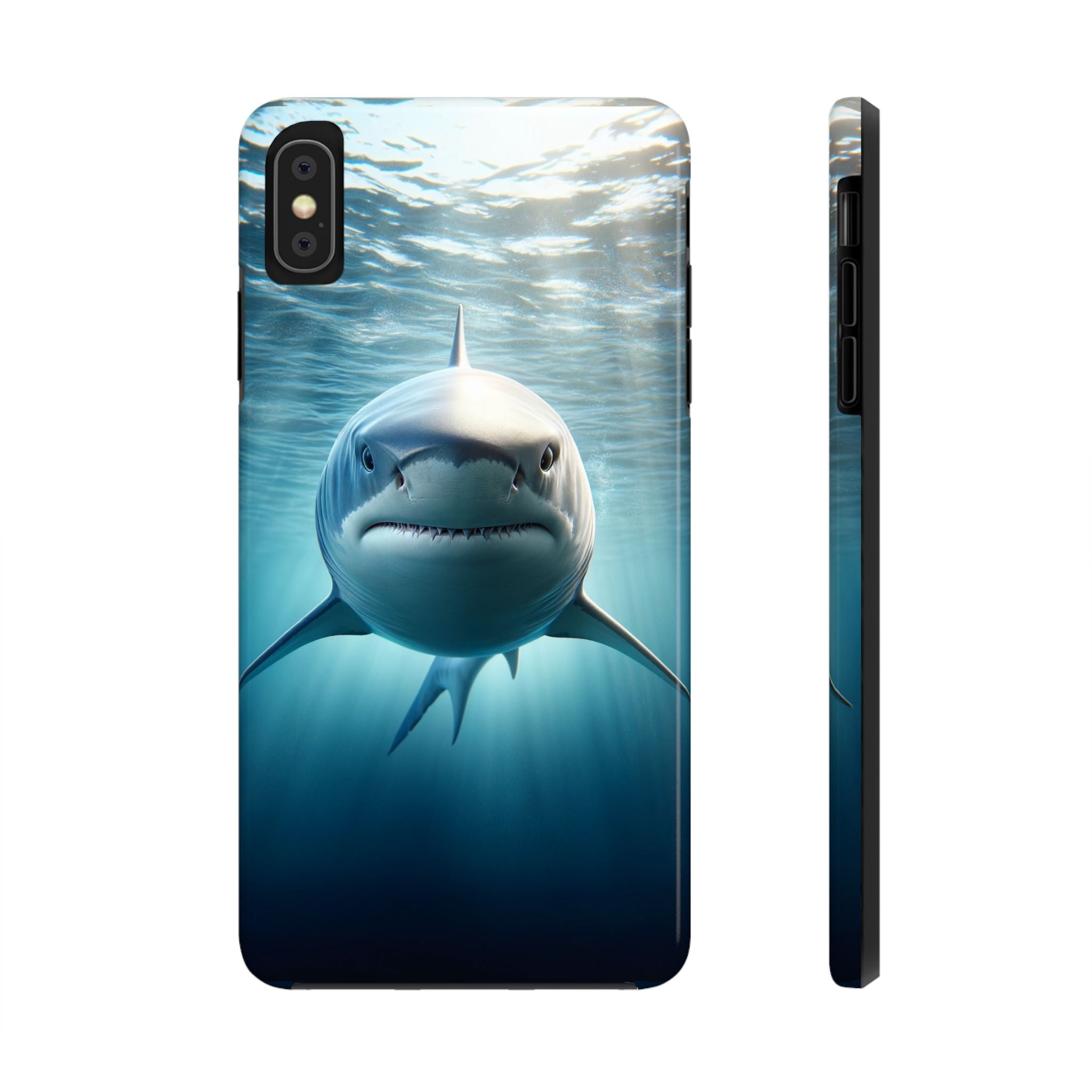 Curious shark - Tough Phone Case