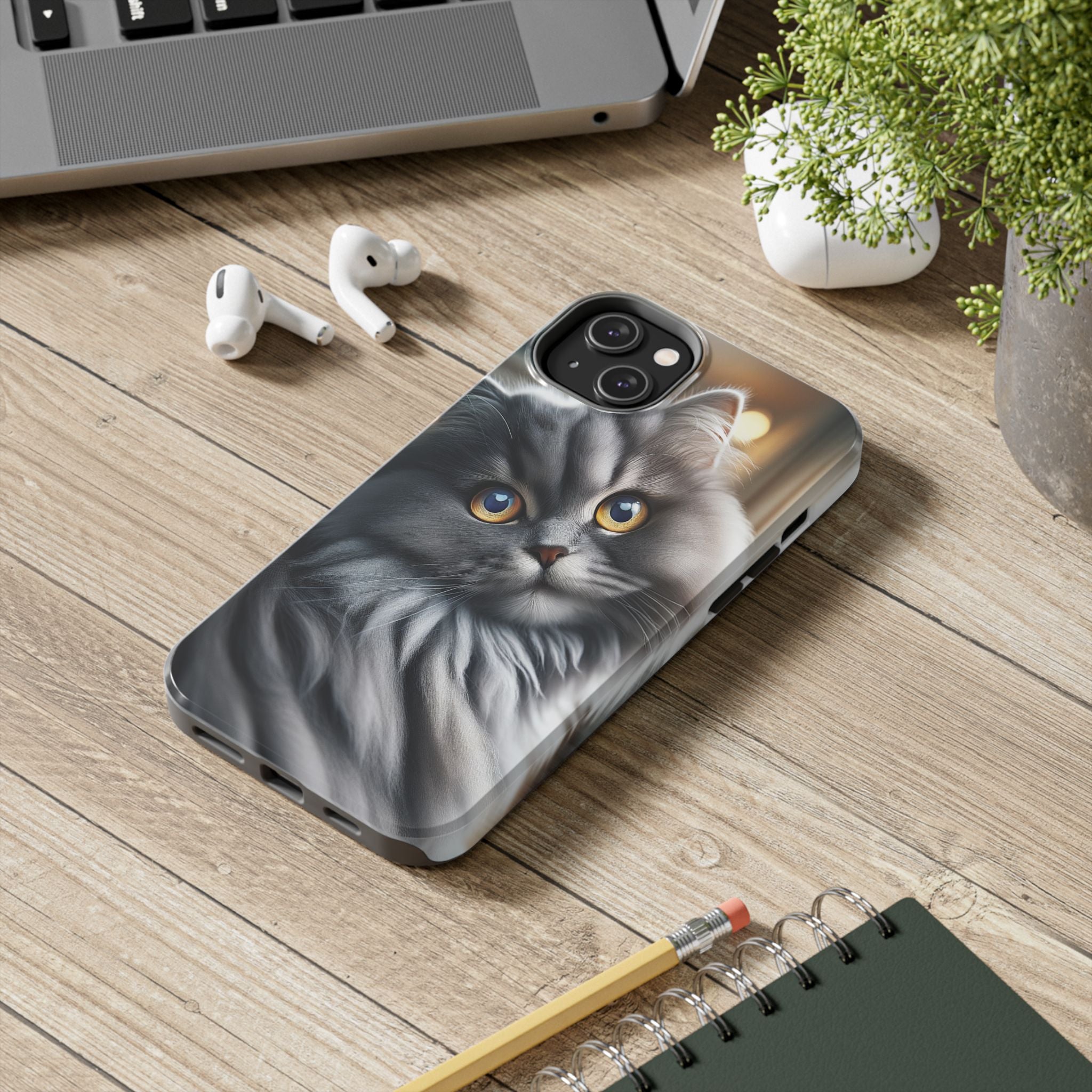Grey cat - Tough Phone Case