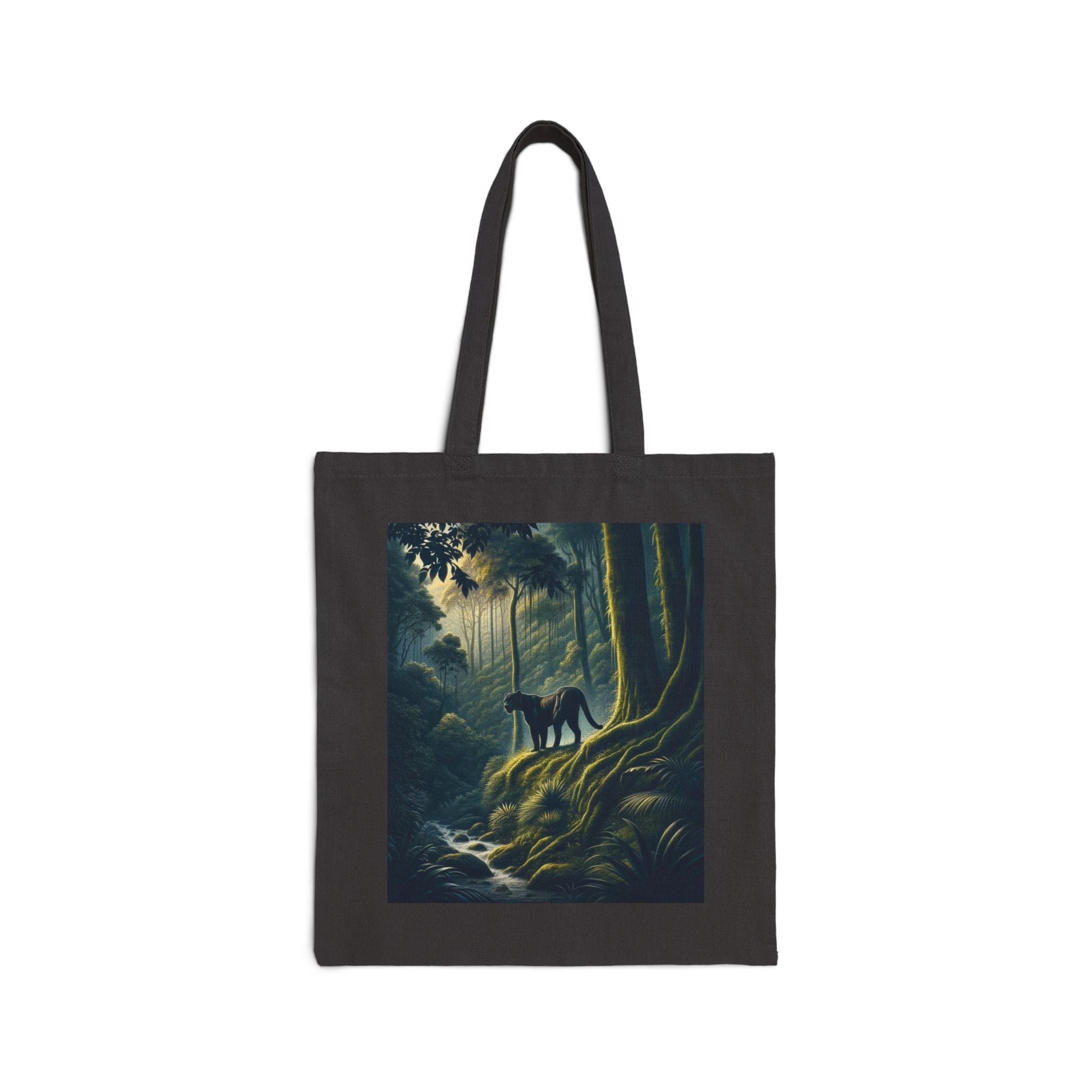 Panther in the Jungle - Cotton Canvas Tote Bag