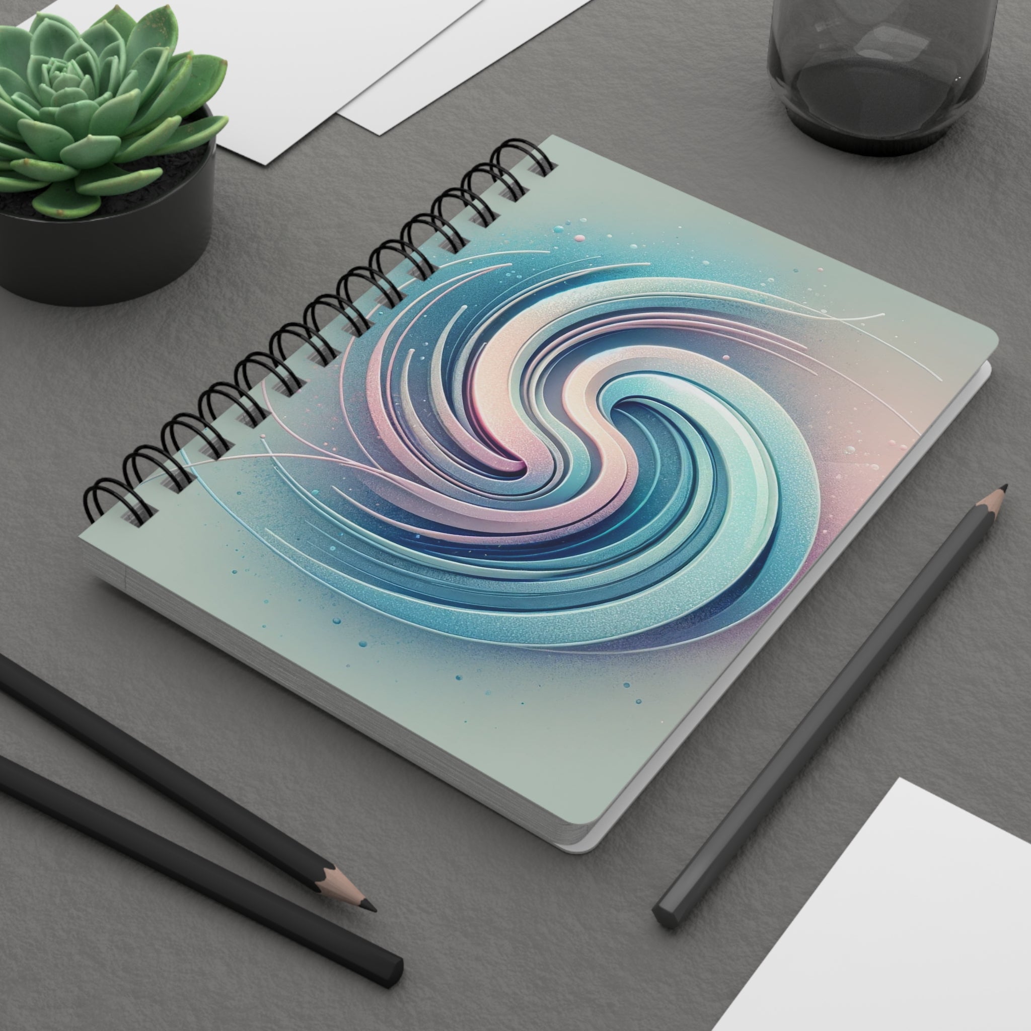 A blue spiral - Spiral Notebook