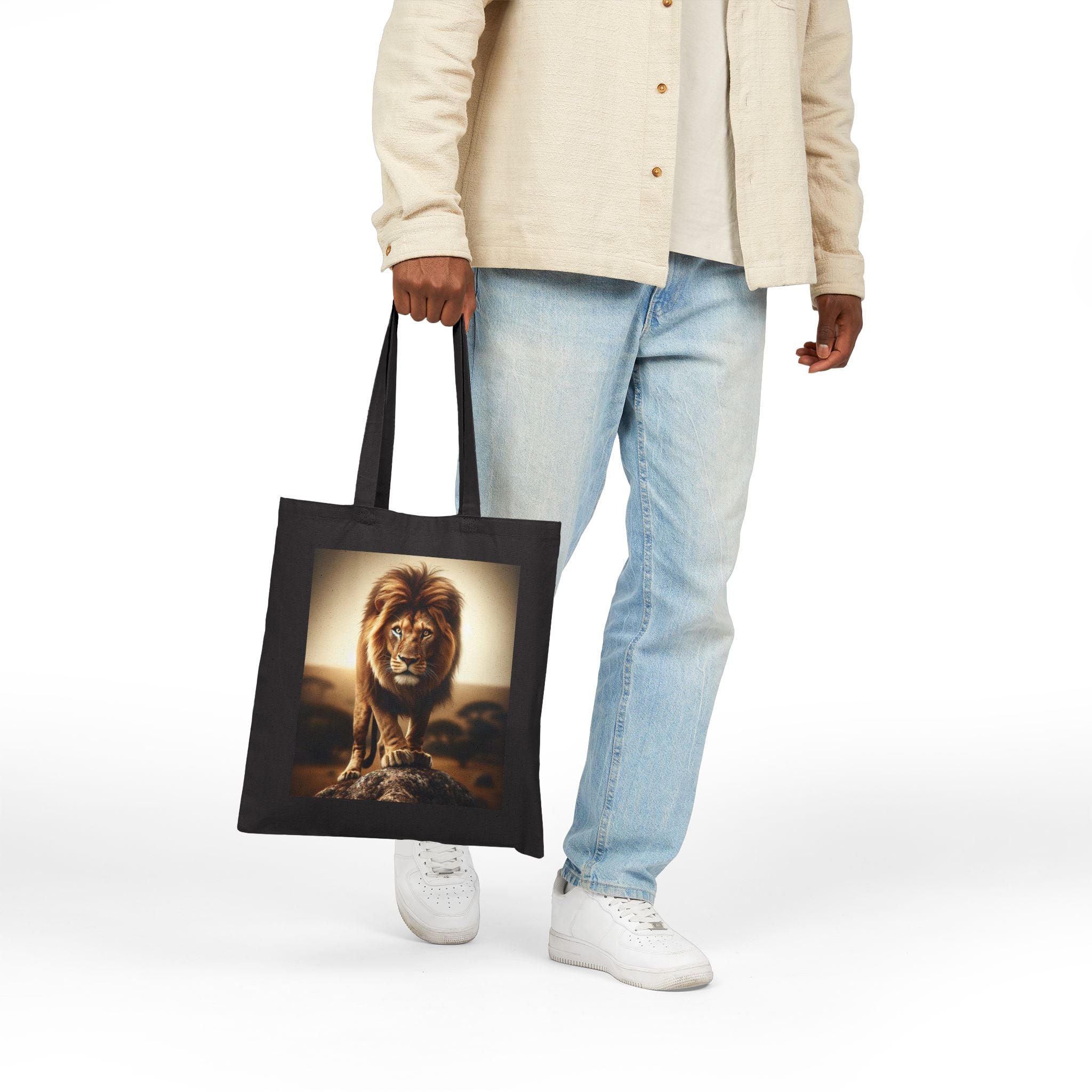 Majestic Lion - Cotton Canvas Tote Bag