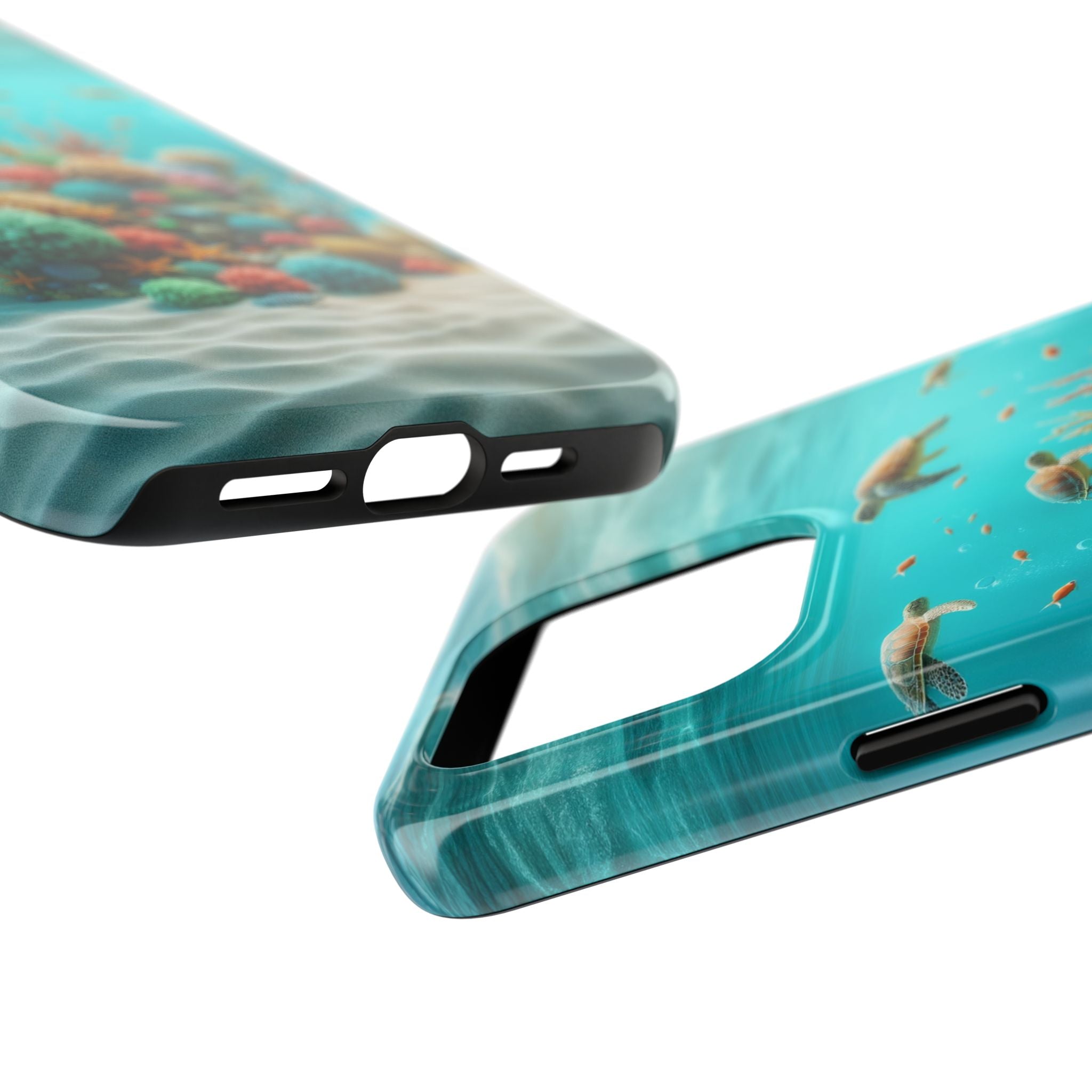 Phone Cases - Turtles on Coral Reef Design