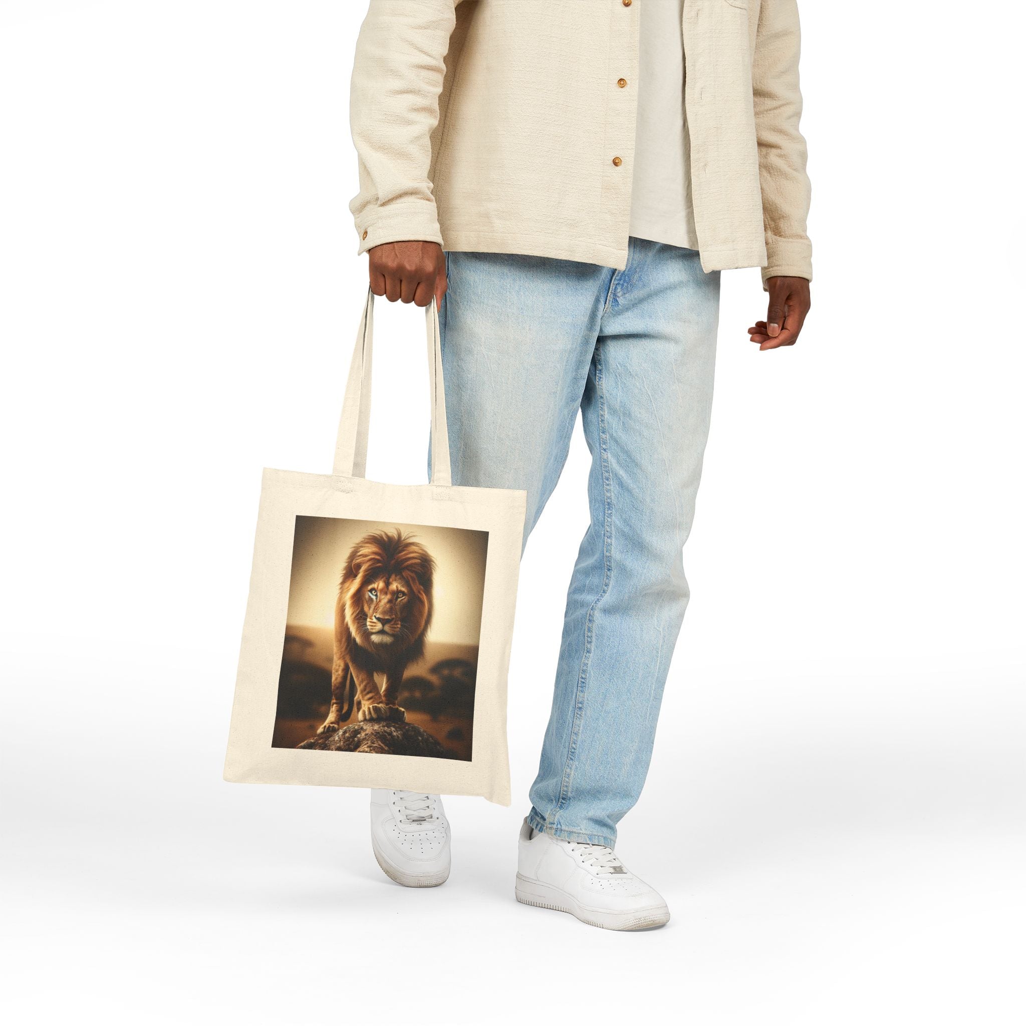 Majestic Lion - Cotton Canvas Tote Bag